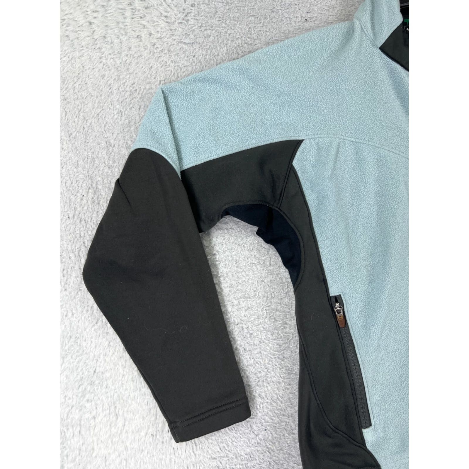 Vintage REI Jacket Womens Medium Blue Black Fleece Mock Neck Cozy Warm Polyester Size M / US 6-8 / IT 42-44 - 5 Thumbnail