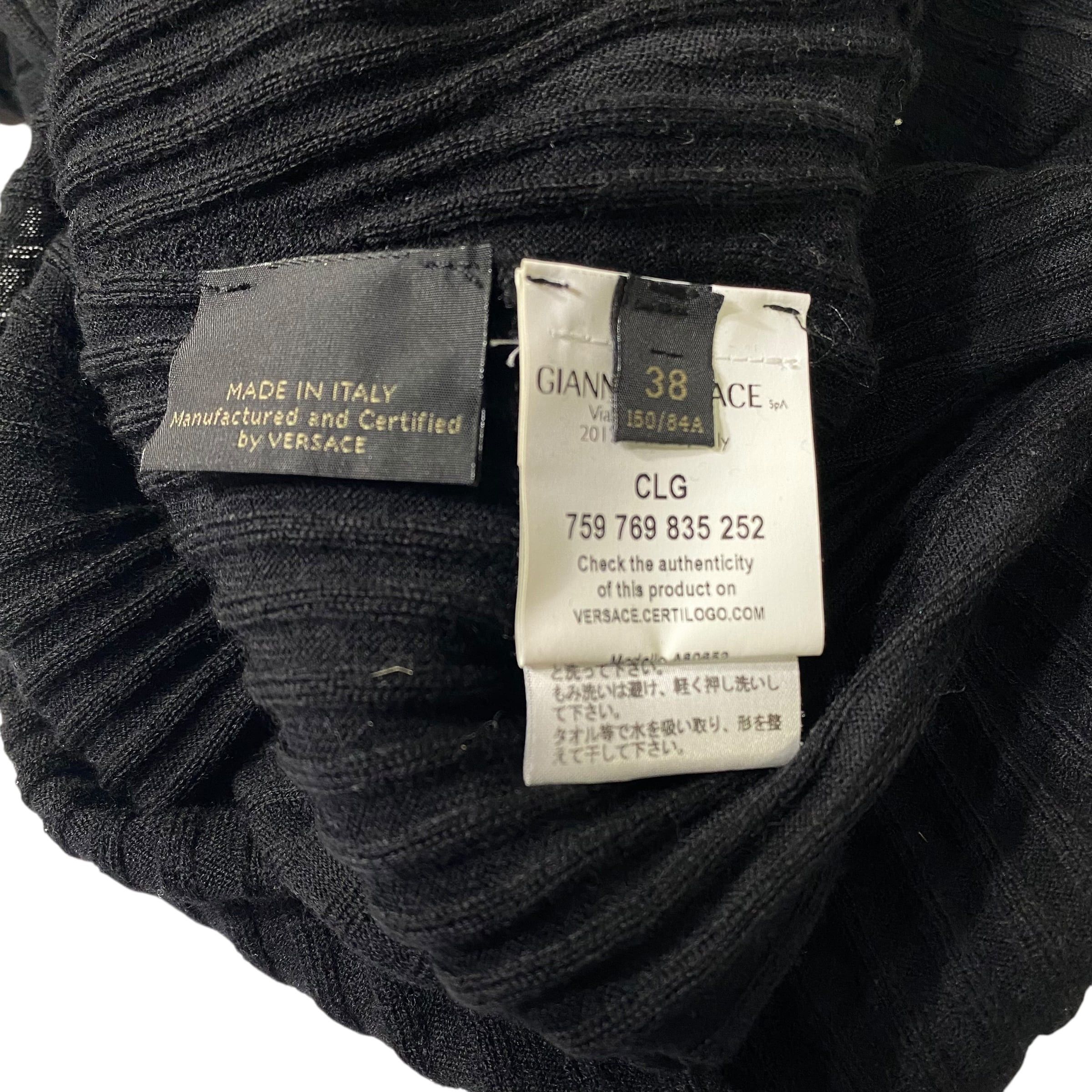 Versace VERSACE Wool 100% Tops Black Size M / US 6-8 / IT 42-44 - 6 Thumbnail