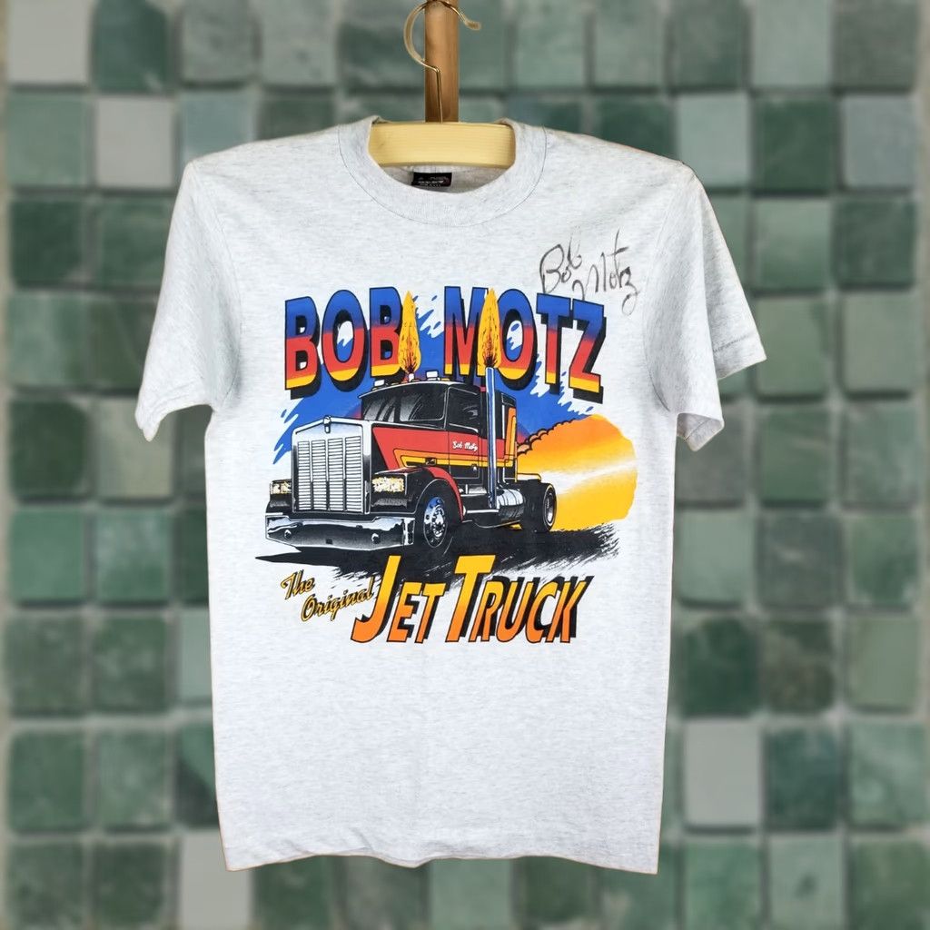Vintage VINTAGE Unbranded 90's JET TRUCK SIGNED BOB MOTZ Gray T-SHIRT SZ SMALL Size US S / EU 44-46 / 1 - 1 Thumbnail