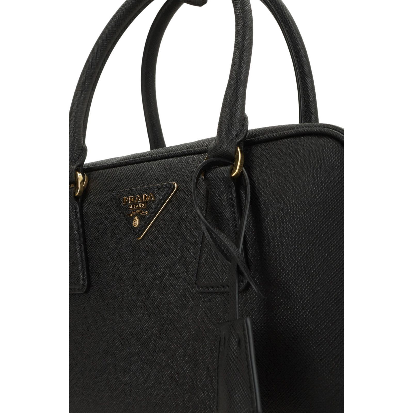Prada PRADA Saffiano Small $3750 Black Top Handle Bag New & Authen Size ONE SIZE - 4 Thumbnail