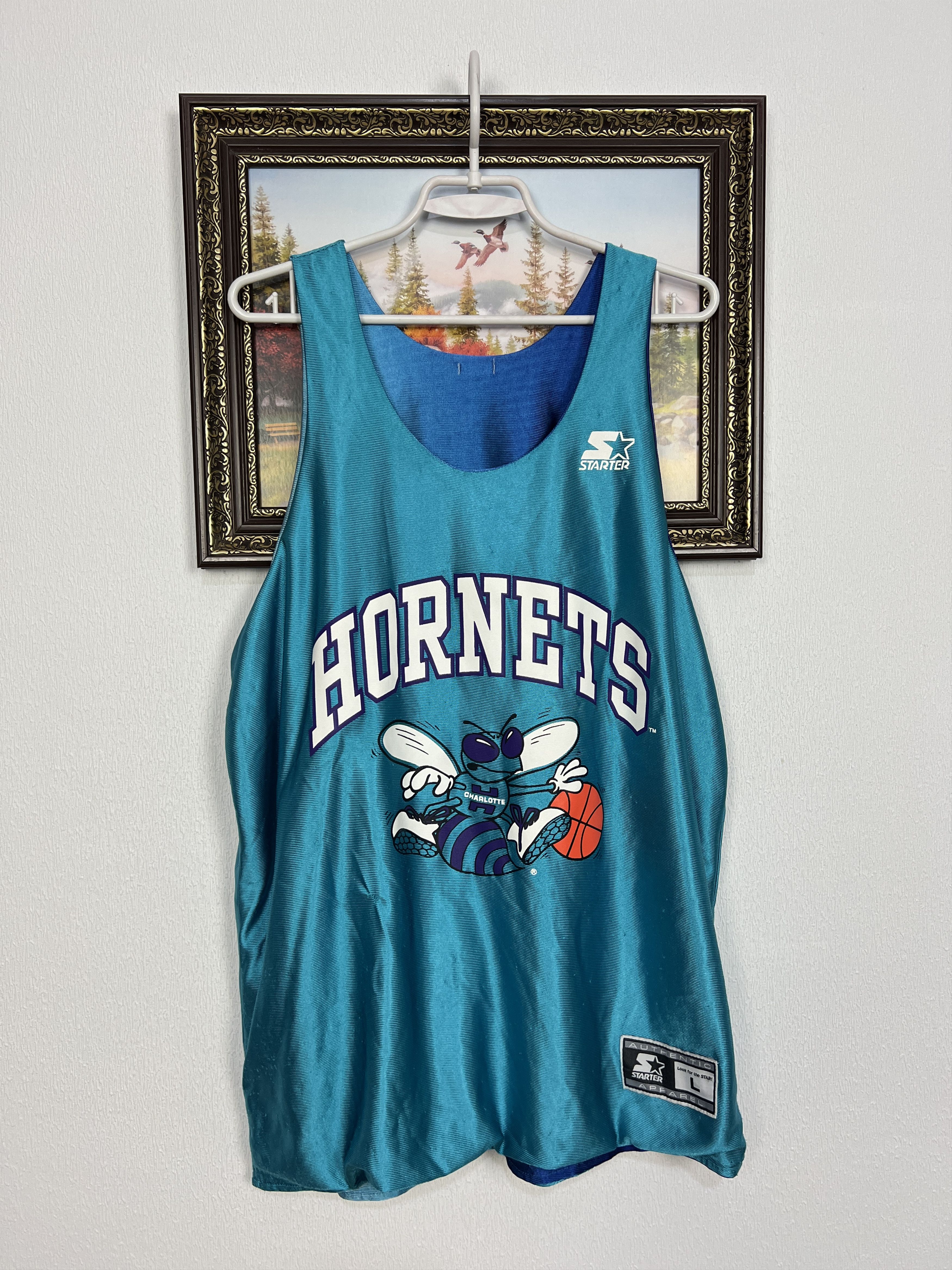 Starter Vintage 90's Charlotte Hornets NBA Reversible Jersey Rare Size US L / EU 52-54 / 3 - 1 Thumbnail