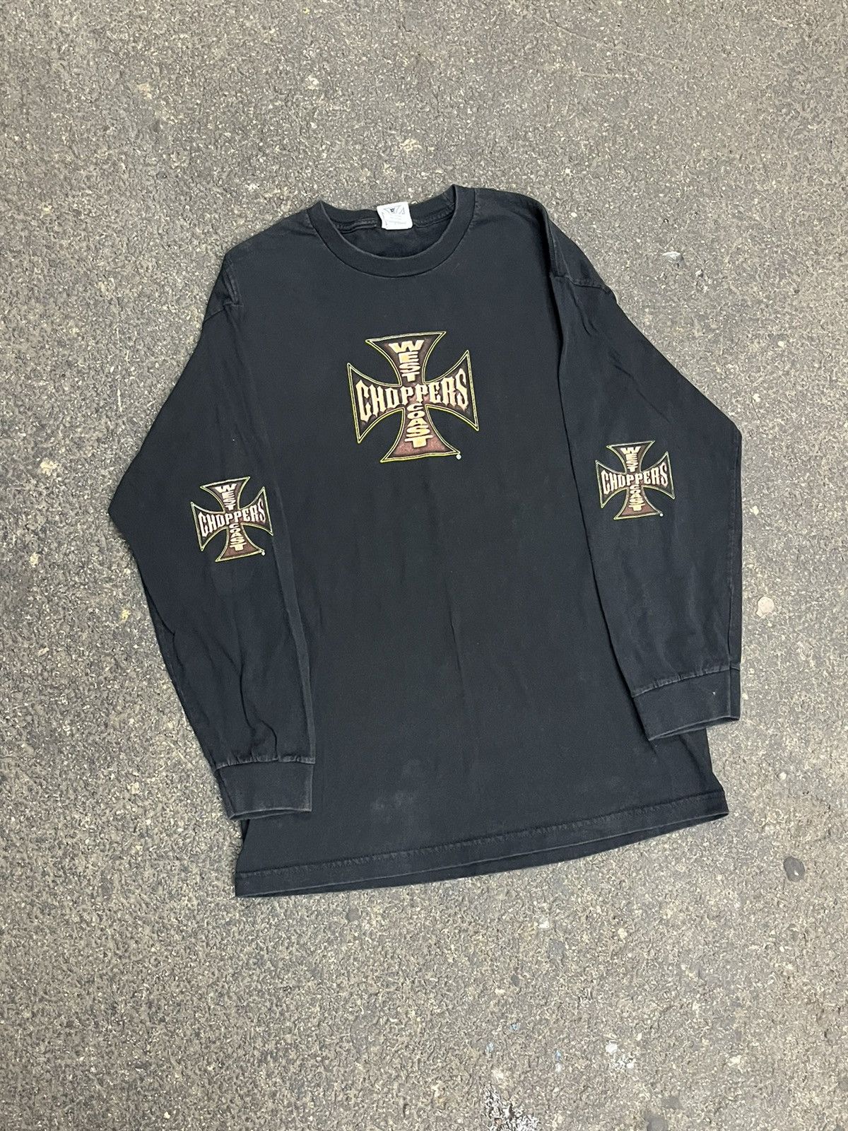 Vintage West coast choppers black long sleeve shirt hype rare skater Size US L / EU 52-54 / 3 - 6 Thumbnail