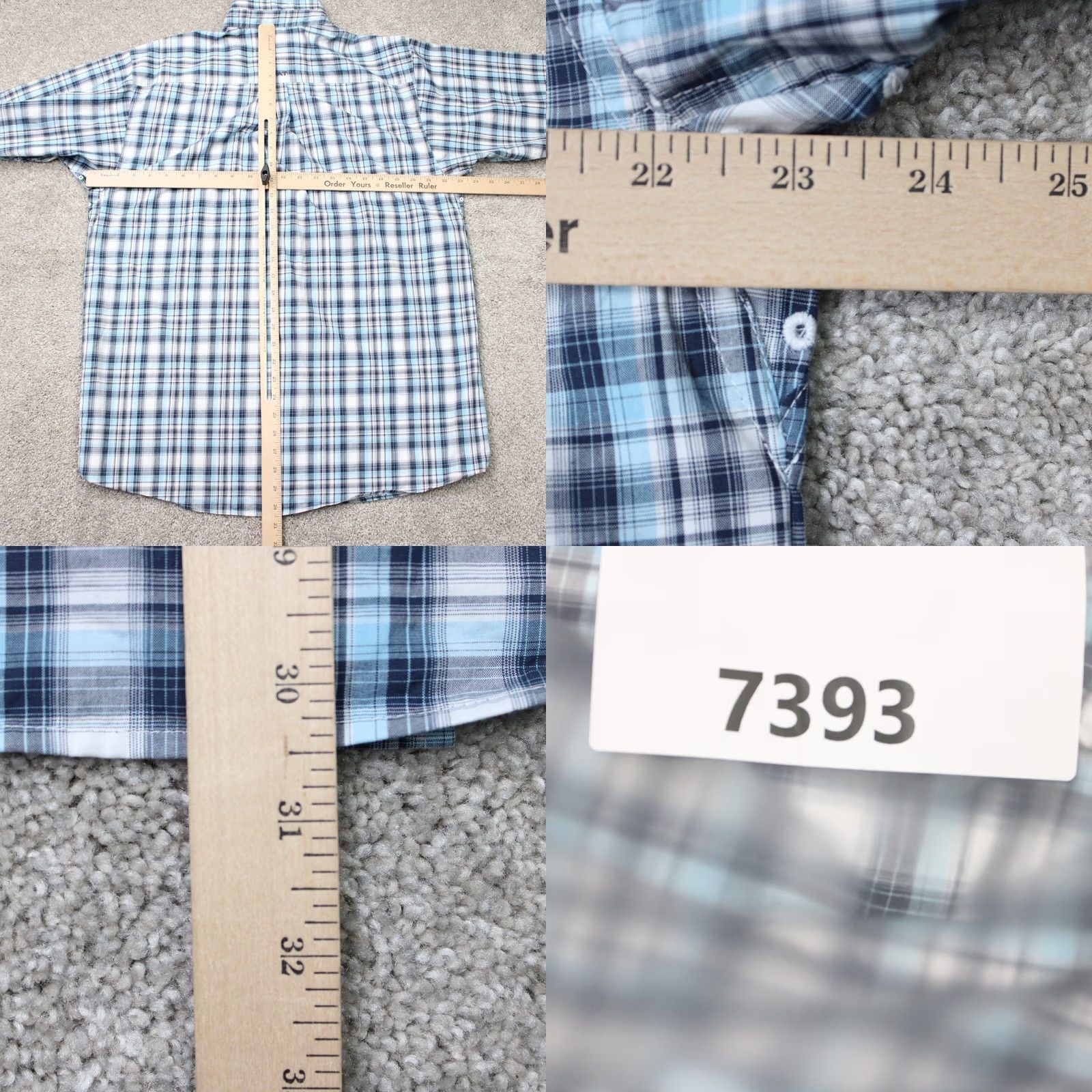Ariat Ariat Pro Series Norbert Button-Up Blue Plaid Shirt Mens Medium Classic Fit Long Sleeve Size US M / EU 48-50 / 2 - 9 Thumbnail