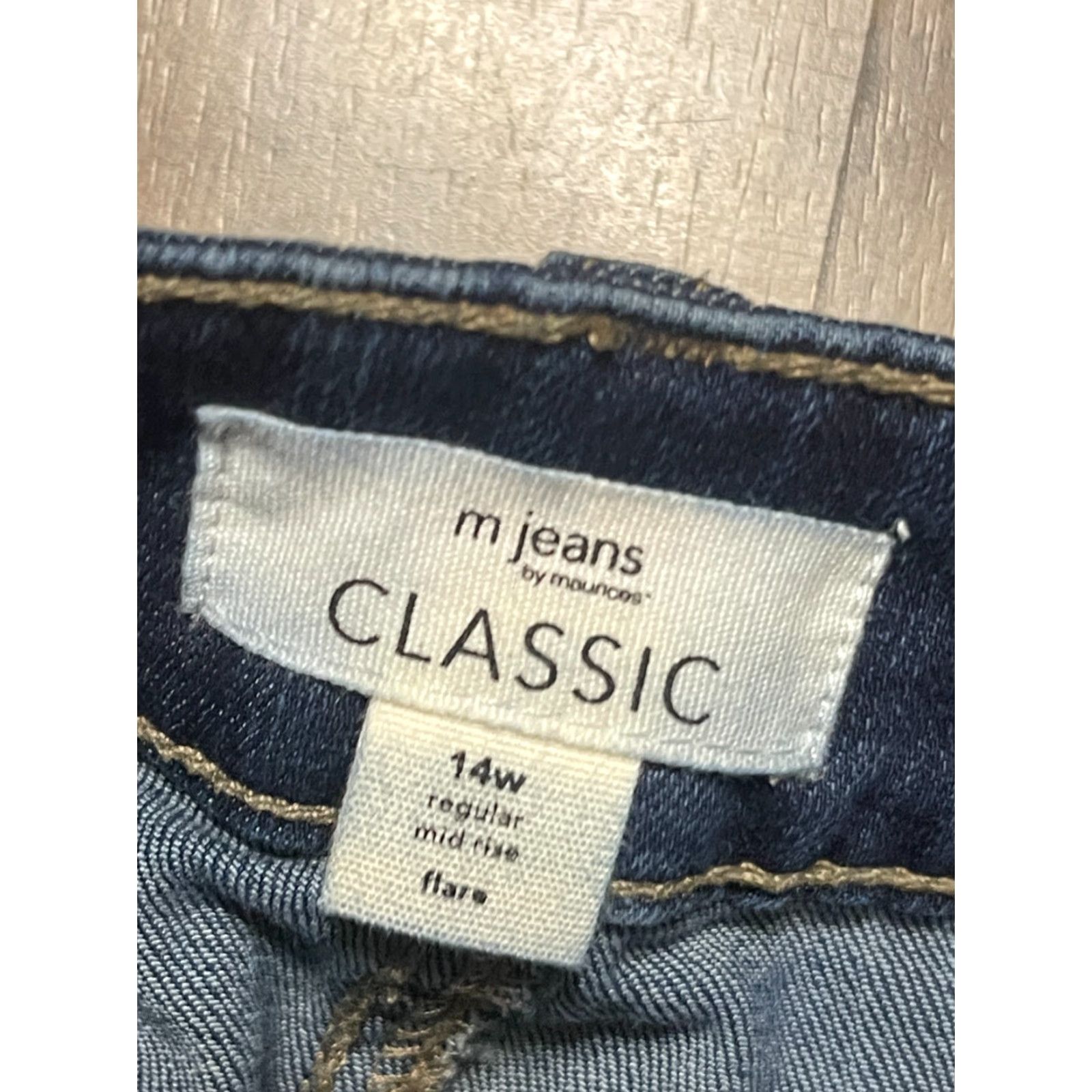 Vintage Maurices M Jeans Women’s 14W Blue Denim Classic Flared Jeans 5-Pocket | Regular Fit | Inseam 30 in | Medium Wash | Blue | 14W Womens MAURICES Jeans Size 36" / US 14 / IT 50 - 4 Thumbnail