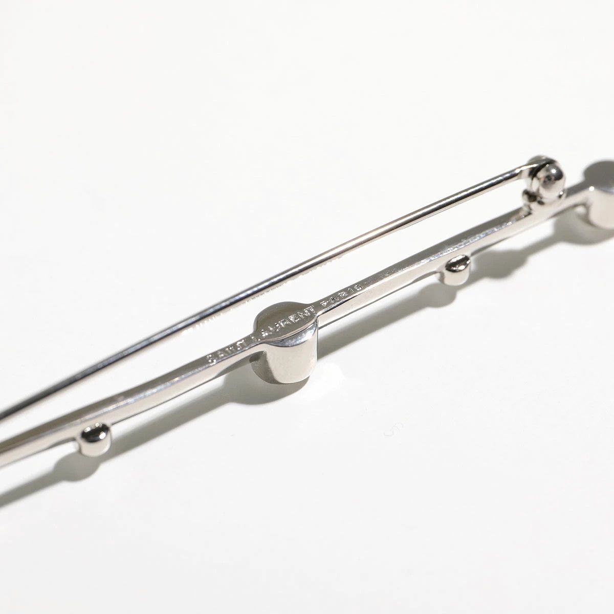 Saint Laurent Paris oc11z1225 Size: OS / Shinestone Brooch in Metal in Silver Size ONE SIZE - 7 Thumbnail