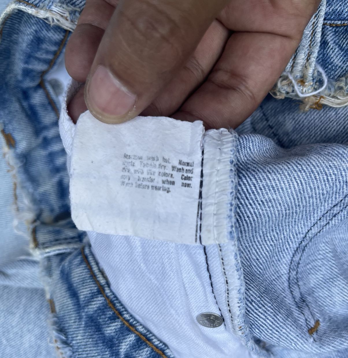 Levi's Vtg 70s Levi’s 505 Orange Tab - Talon Zip - Light Wash Denim Size US 31 - 14 Thumbnail