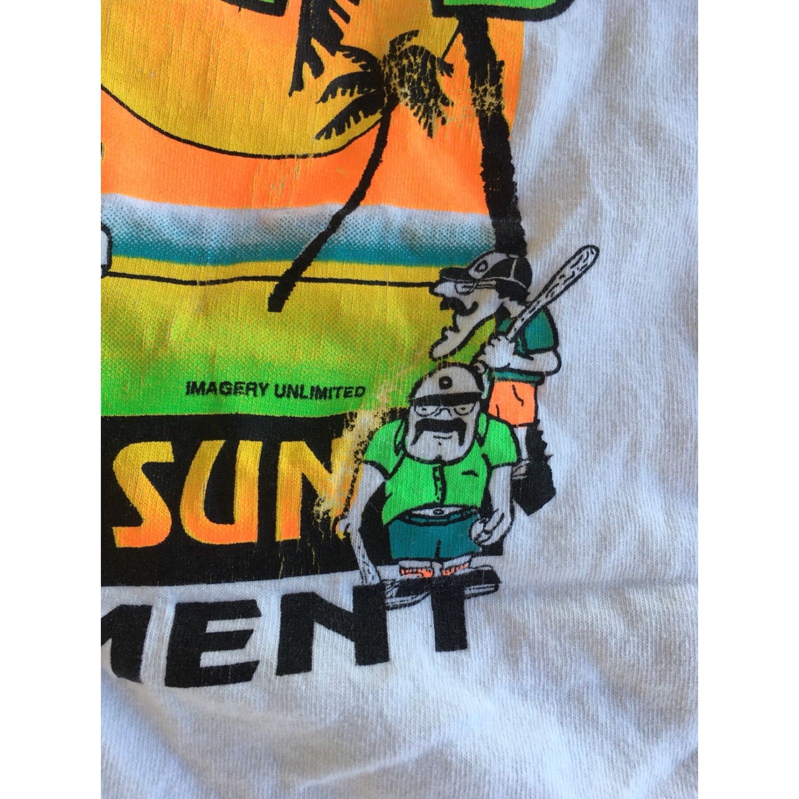 Vintage VINTAGE Murina DUKES FUN IN THE SUN TOURNAMENT TANK TOP USSSA STATE 1989 CHAMPS Neon L Size US L / EU 52-54 / 3 - 4 Thumbnail