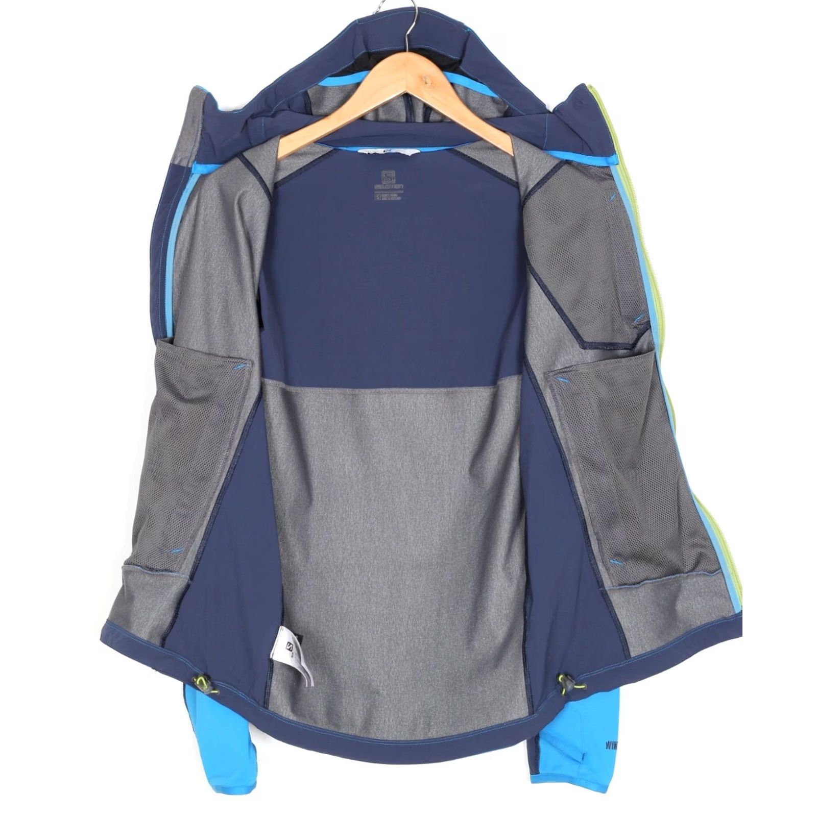 Salomon Salomon Windstopper Hooded Soft Shell Jacket Men S Windbreaker, Full Zip, Blue, Regular Fit Size US S / EU 44-46 / 1 - 4 Thumbnail