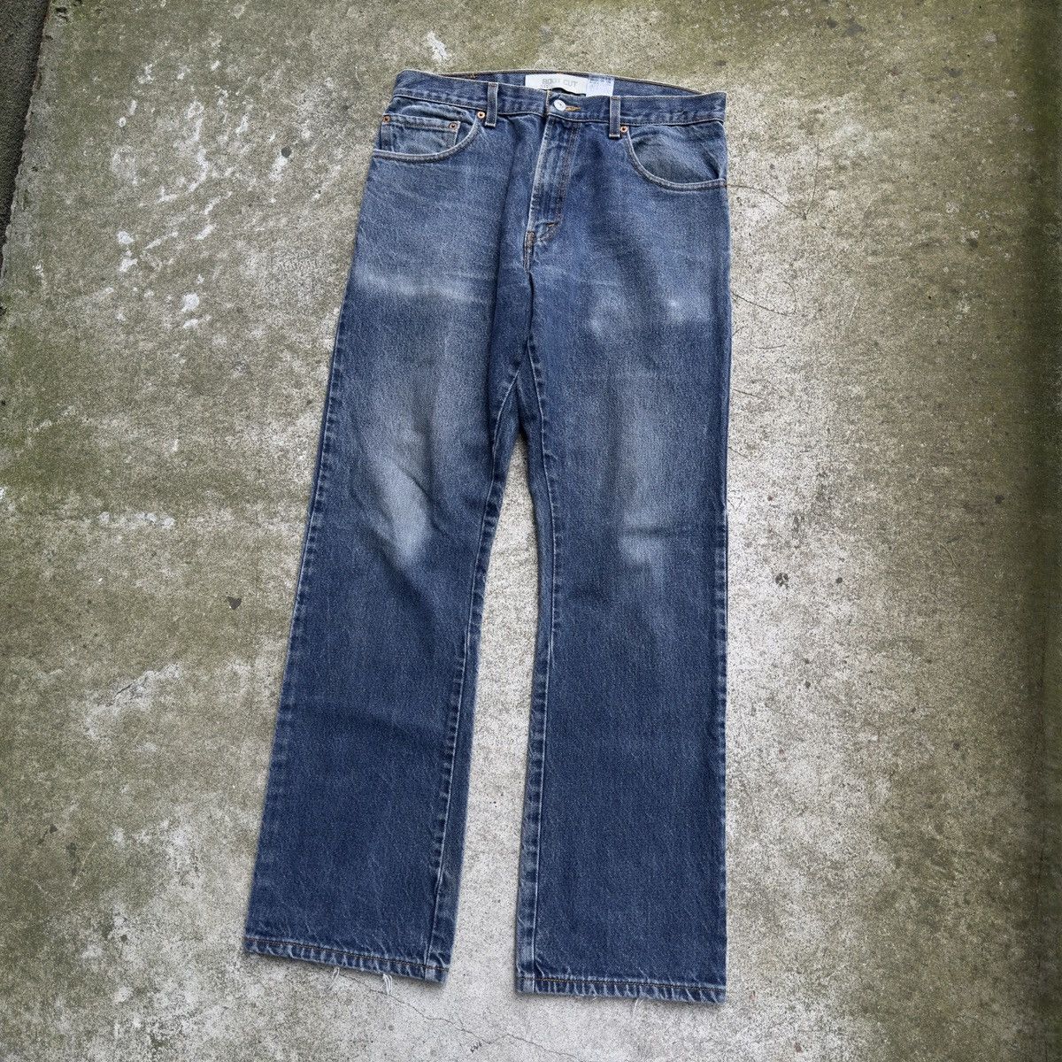 Vintage Levi's 517 Faded Bootcut Flare Jeans ERD Grunge Thrashed Size US 32 / EU 48 - 4 Thumbnail