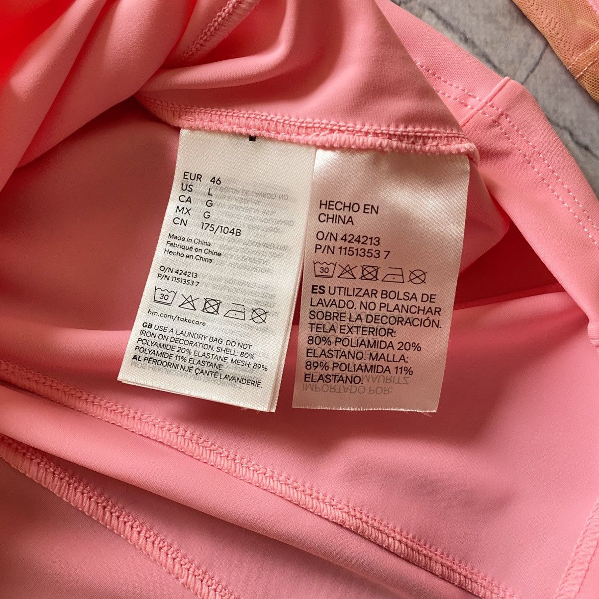 H&M × Mugler Mugler X H&M Mesh Panelled Mini Dress Pink Size L Size L / US 10 / IT 46 - 10 Thumbnail