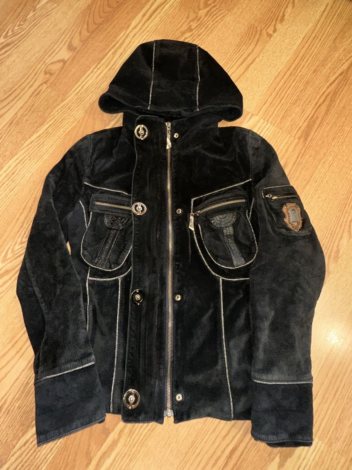 Other 2000s JAPANESE ISSEY MIYAKE STYLE RARE LEATHER SUEDE JACKET Size US XS / EU 42 / 0 - 2 Thumbnail