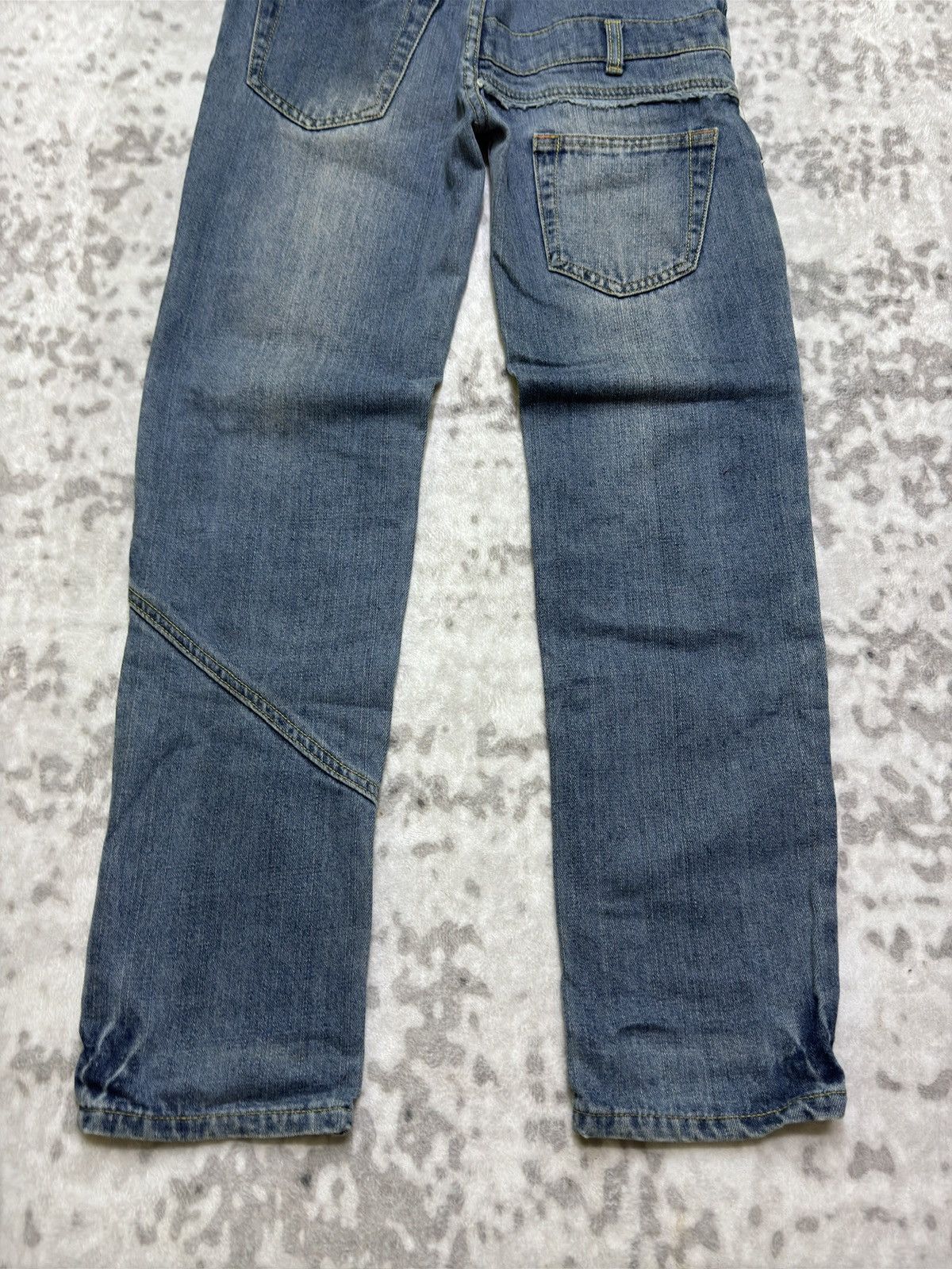 Japanese Brand Y2K Kiliwatch Paris Multipocket Patchwork Denim Jeans Size 28" / US 6 / IT 42 - 11 Thumbnail