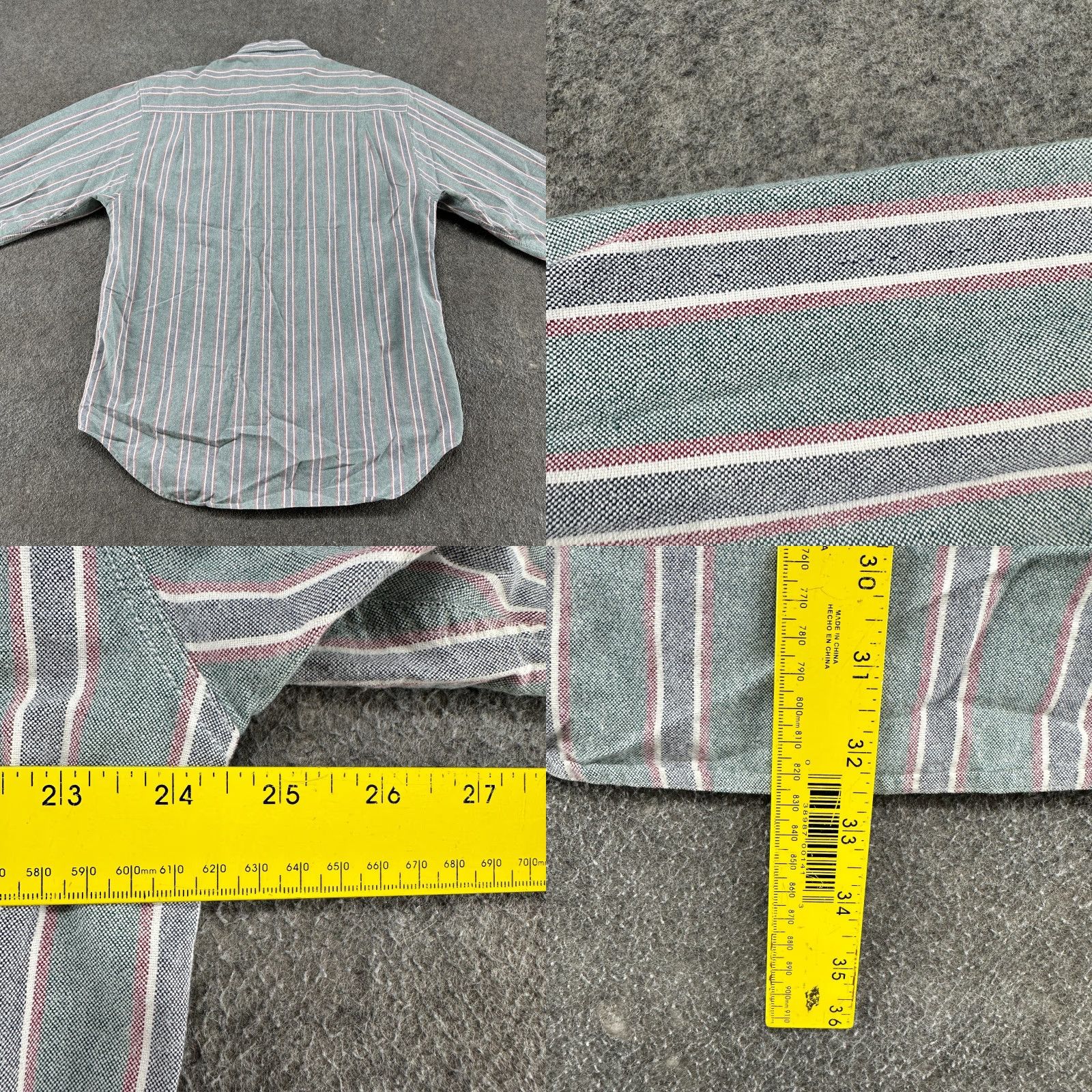 Eddie Bauer VINTAGE Eddie Bauer Shirt Men XLT Green Vertical Striped Button Down Long Sleeve Size US XL / EU 56 / 4 - 8 Thumbnail