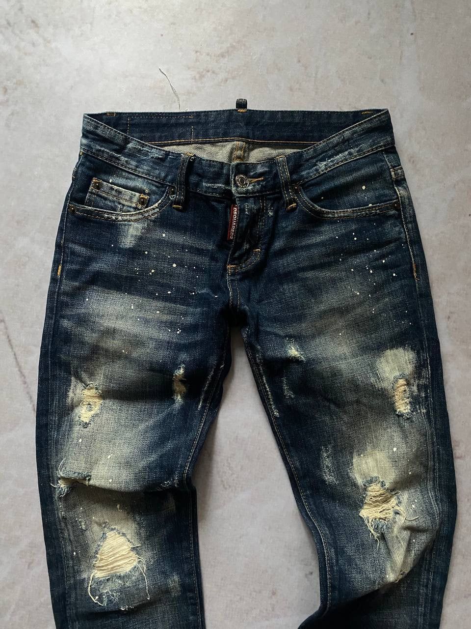 Dsquared2 × Vintage Vintage Dsquared2 Luxury Navy Faded Distressed Denim Pants Size 27" / US 4 / IT 40 - 3 Thumbnail