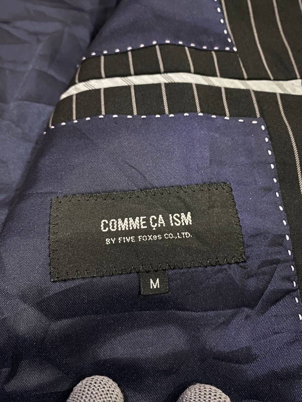 Comme Ca Ism × Japanese Brand Comme Ca Ism Navy Pensil Line Wool Blazer Size US M / EU 48-50 / 2 - 7 Thumbnail