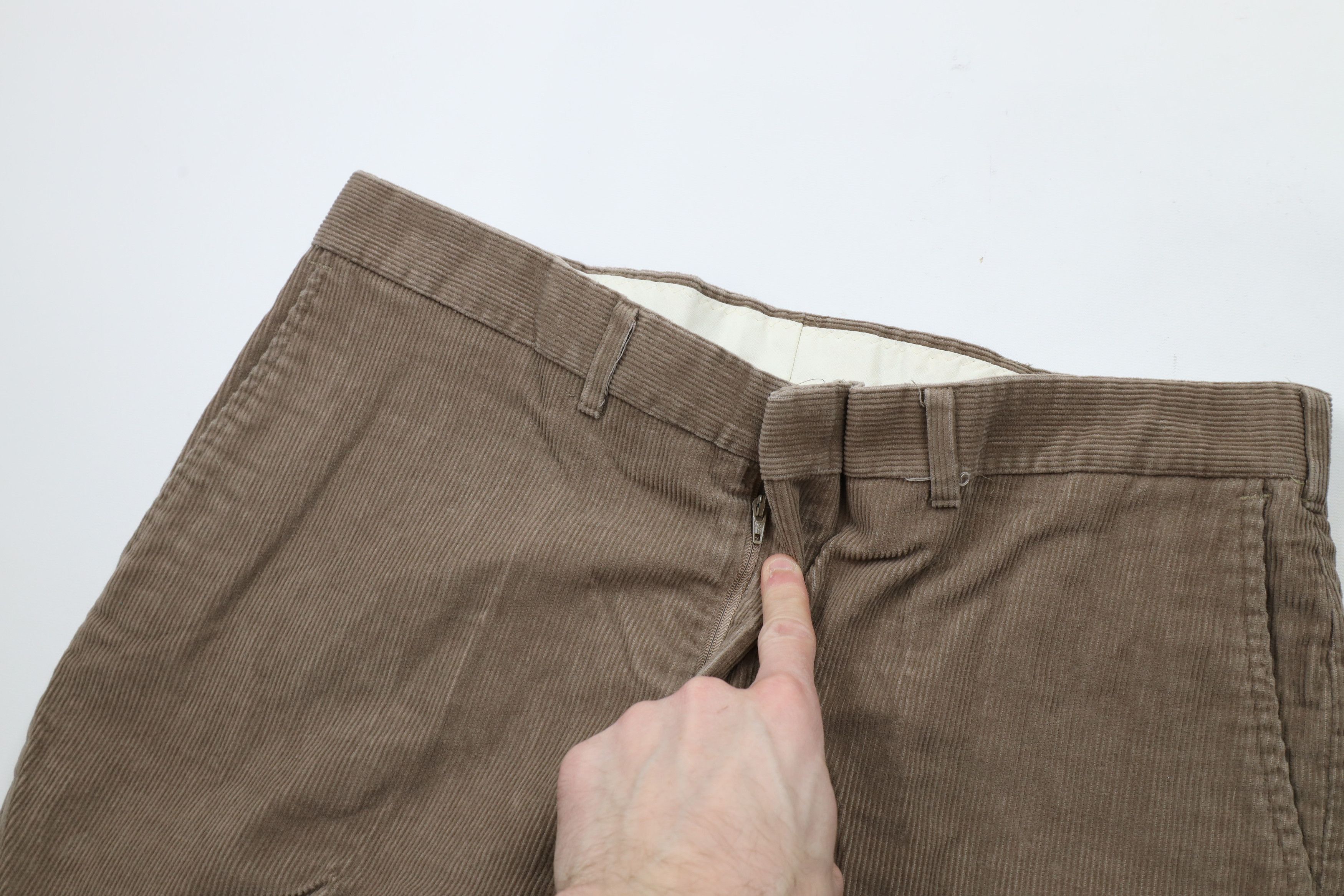 Vintage Vintage 90s Streetwear Wide Leg Corduroy Chino Pants Beige Size US 36 / EU 52 - 7 Thumbnail