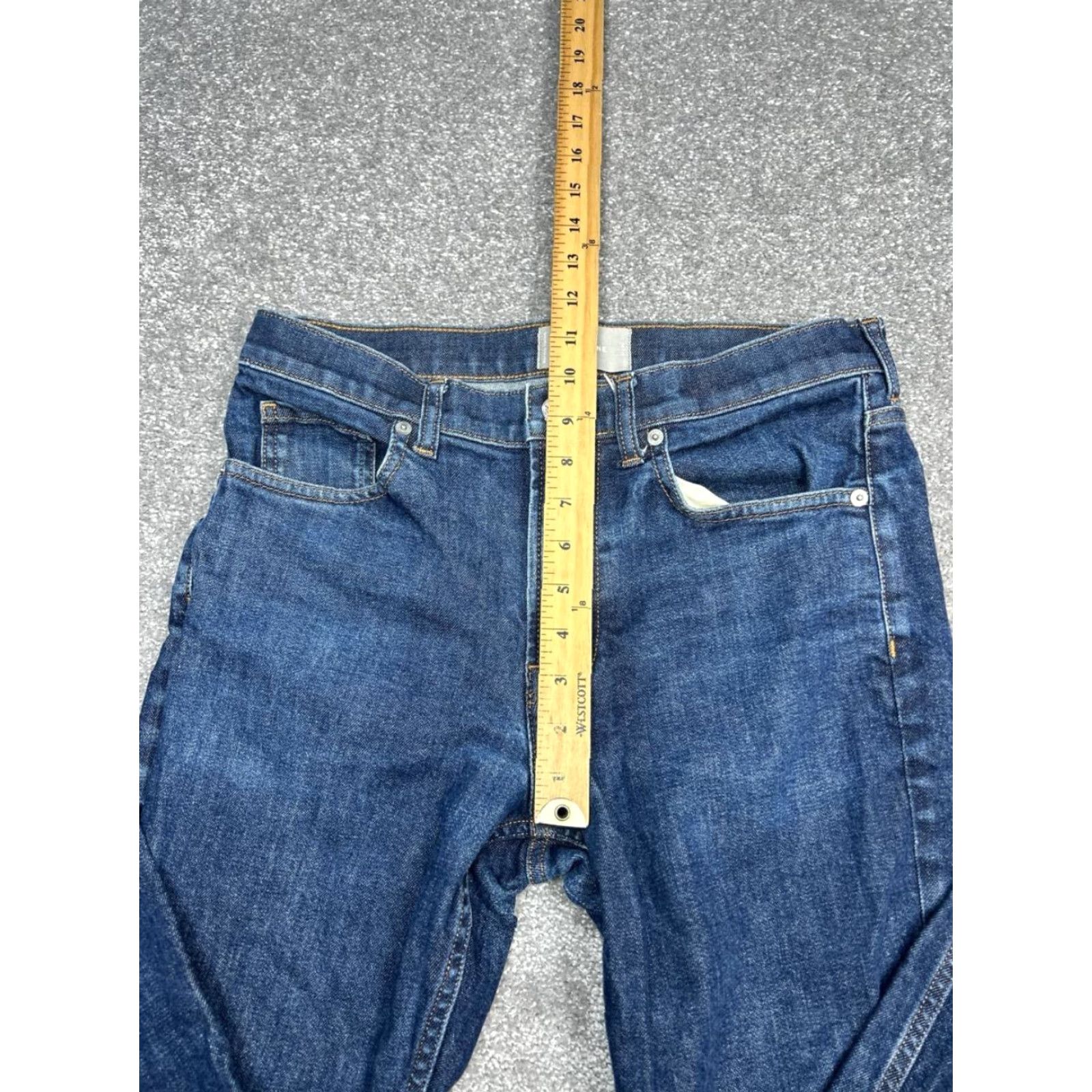 Everlane Everlane Jeans Mens 31 Blue Denim Cotton Stretch Low Rise Straight Leg 31x28 Vintage No Size US 31 - 4 Thumbnail