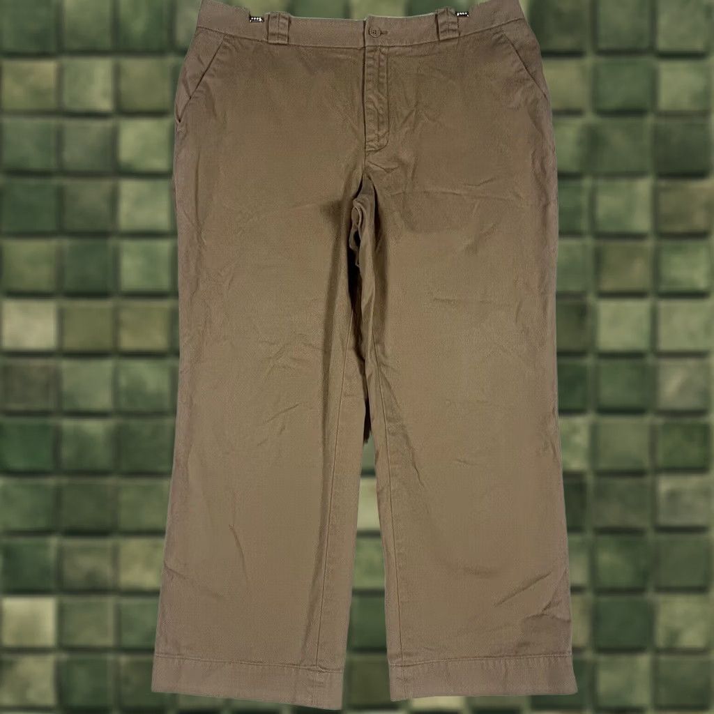 Gap Gap Womens Ankle Pants Size 12 Tall Khaki Brown Beige Mid Rise 12T Pants Womens Size 34" / US 12 / IT 48 - 1 Thumbnail
