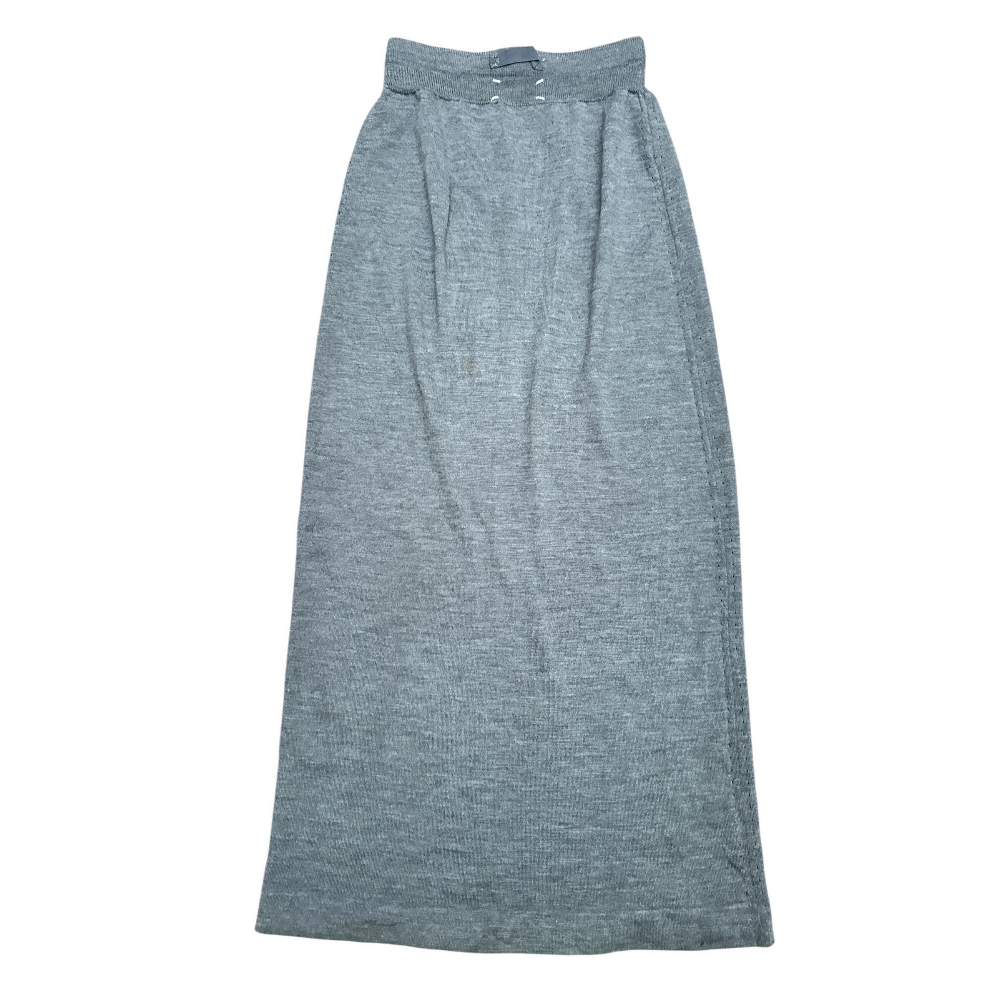 Maison Margiela FW 1996 Grey Pure Wool Maxi Skirt Size 30" / US 8 / IT 44 - 4 Thumbnail