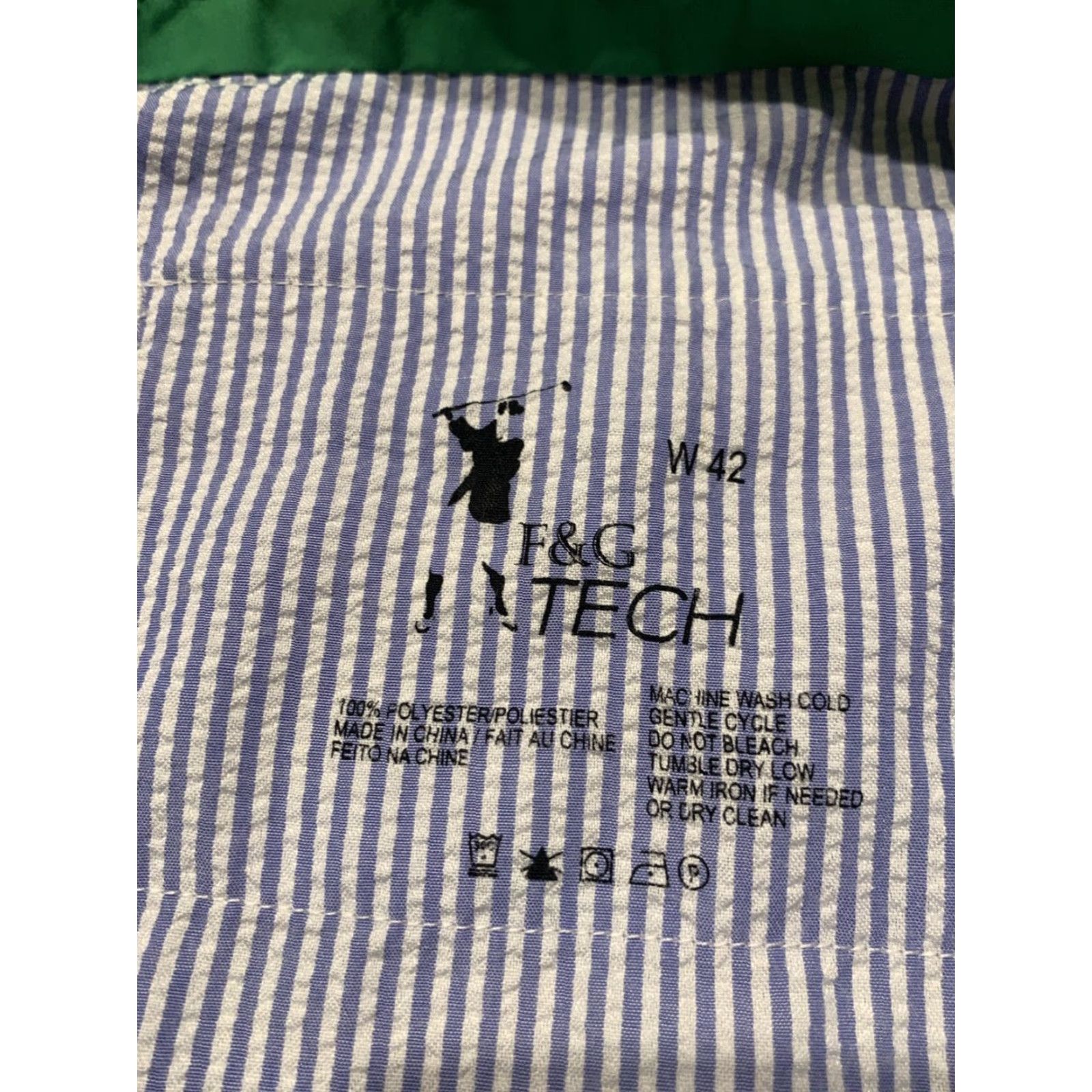 Vintage Fairway & Greene Men's Golf Shorts Size 42 Blue & White Stripe Seersucker Casual Bermuda Size US 42 / EU 58 - 6 Thumbnail