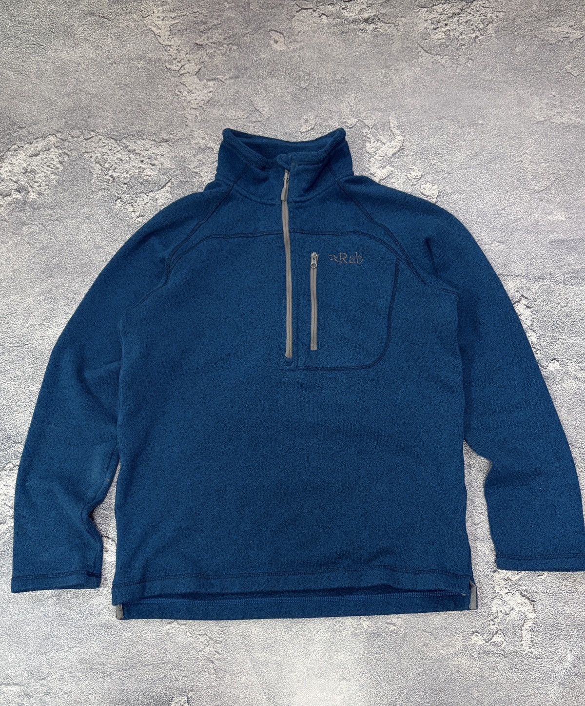 Rab Quest Pull-On Half Zip Fleece Midlayer Blue Men's M