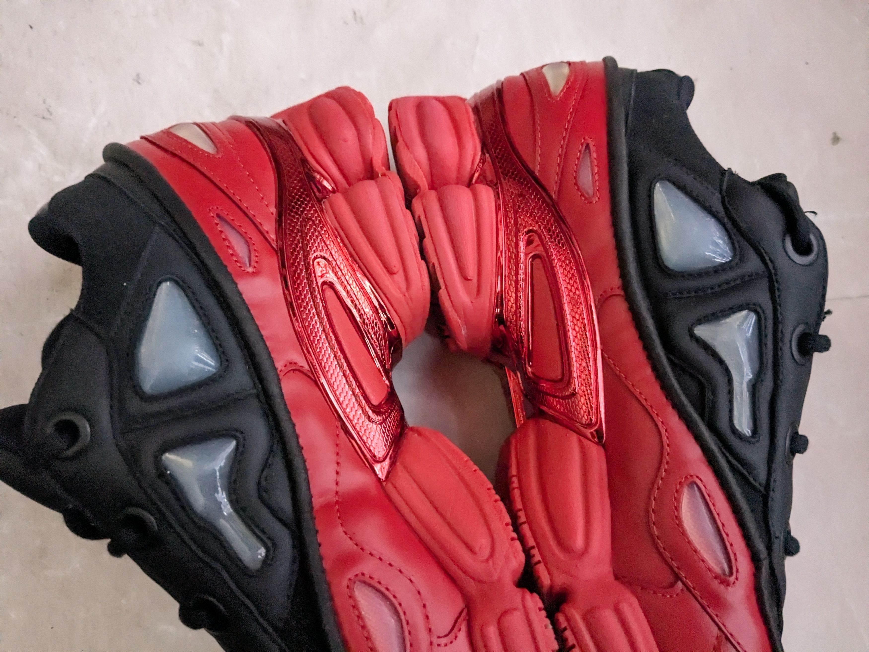 Raf Simons Adidas Raf Simons Ozweego 3 Black Scarlet Red 10 DA8775 Size US 10 / EU 43 - 12 Thumbnail