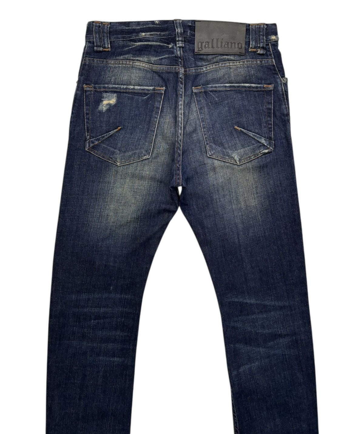 If Six Was Nine × John Galliano Vintage Galliano Patchwork Distressed Denim Jeans Letters Size US 32 / EU 48 - 6 Thumbnail