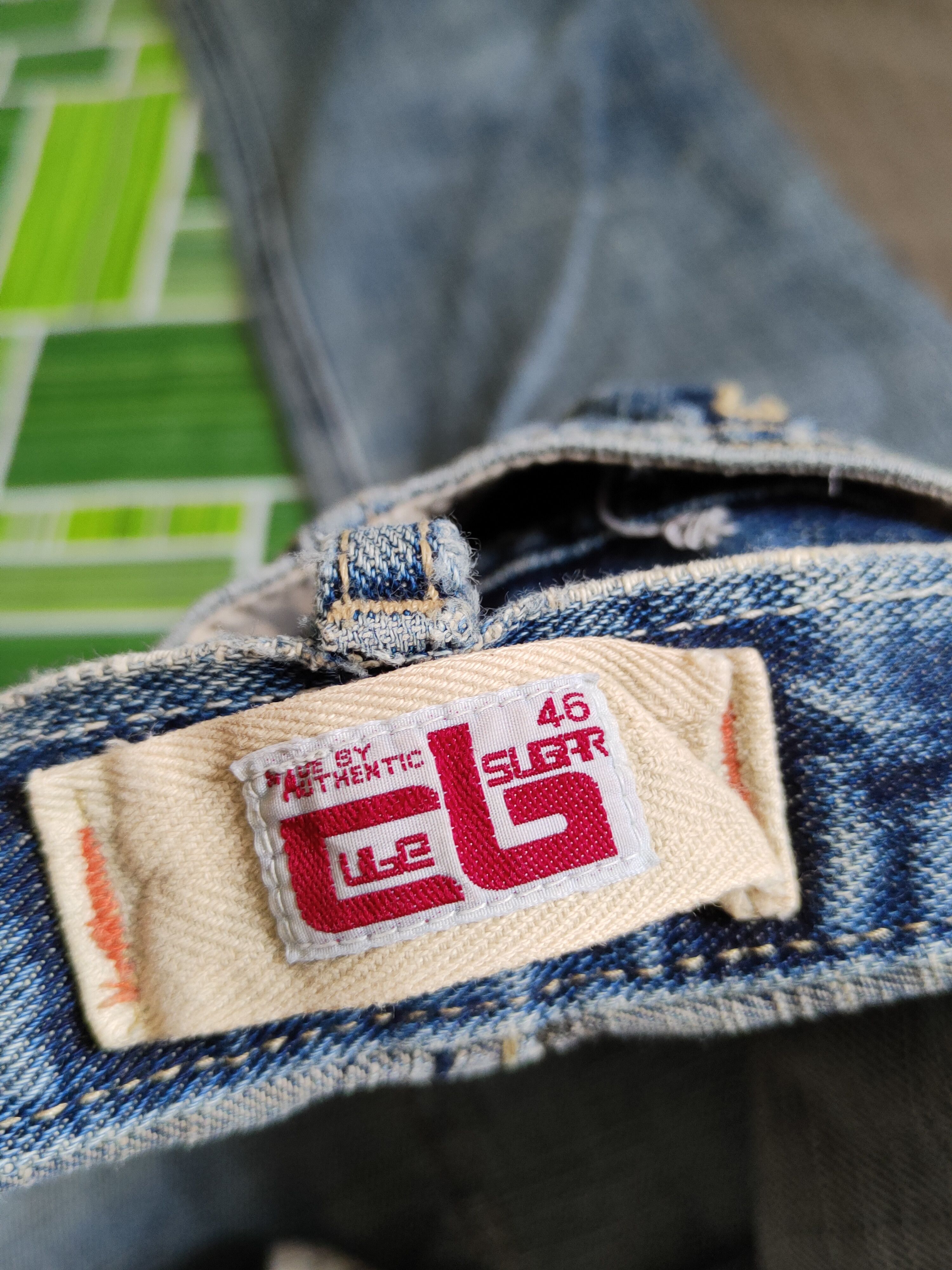 Japanese Brand DL Cubesugar Blue Faded Multipocket Denim jeans pants #S1478 Size US 31 - 11 Thumbnail