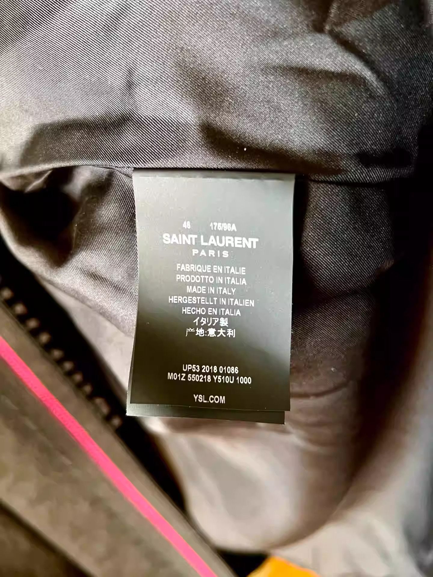Saint Laurent Paris Saint Laurent Black Henley Collar Sculpted Jacket Size US M / EU 48-50 / 2 - 4 Thumbnail