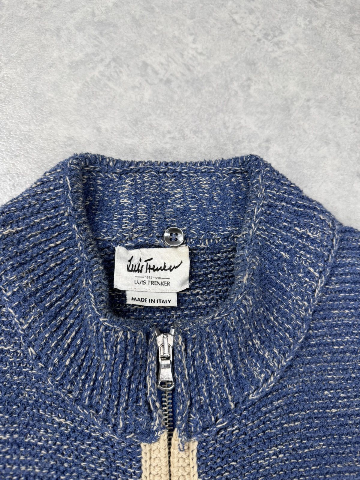 Other Luis Trenker Italy Knit Cardigan Blue Zip Sweater Size M Size US M / EU 48-50 / 2 - 7 Thumbnail
