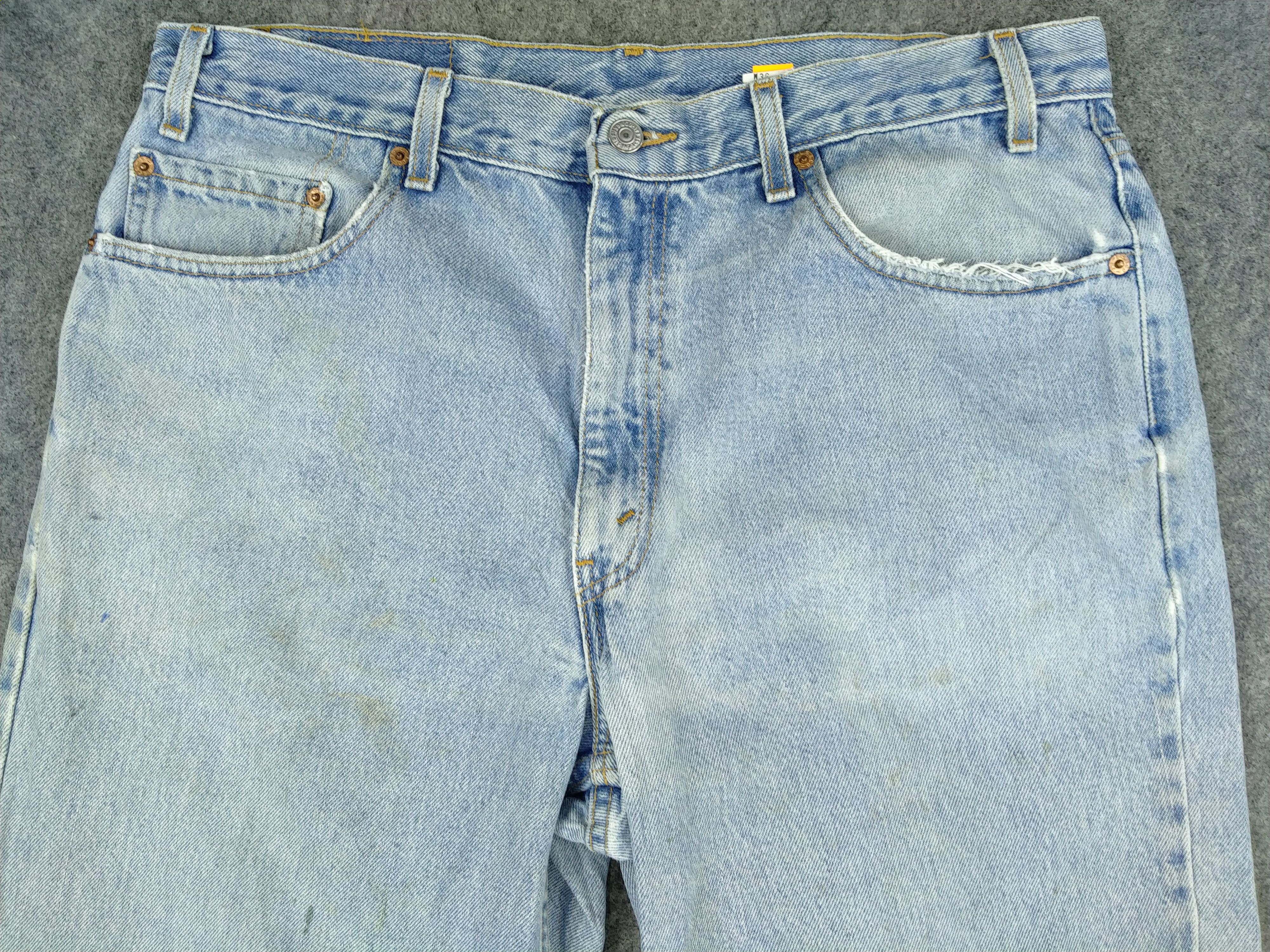 Japanese Brand Light Blue Vintage Levi's 550 USA Denim 36x33.5 -JN560 Size US 36 / EU 52 - 3 Thumbnail