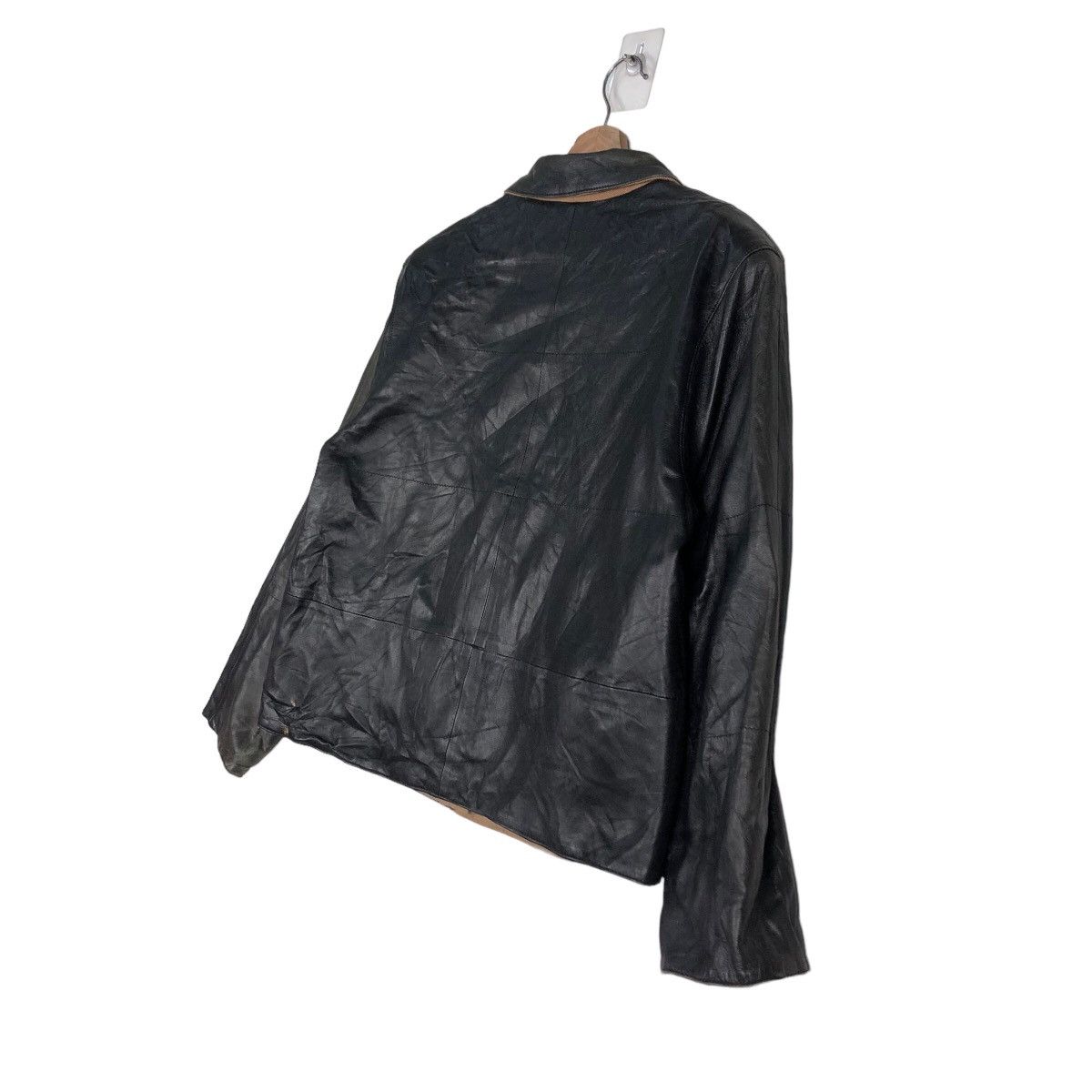Japanese Brand Cropped Biker Racer Leather Jacket Donna Japan Issey Miyake Size US M / EU 48-50 / 2 - 10 Thumbnail