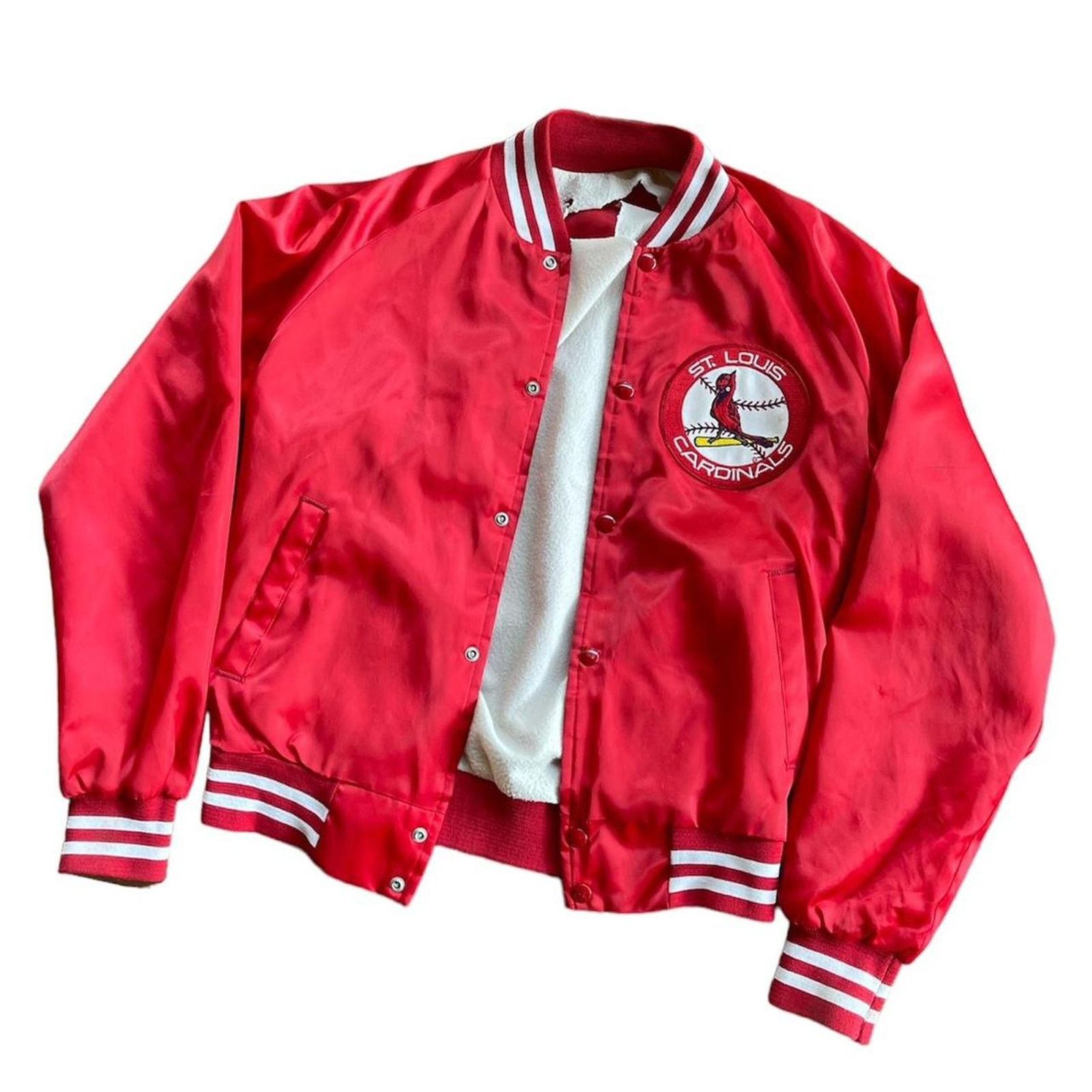 Chalk Line × MLB × Vintage Vintage 80s St. Louis Cardinals Chalk Line Satin Jacket Size US M / EU 48-50 / 2 - 1 Thumbnail