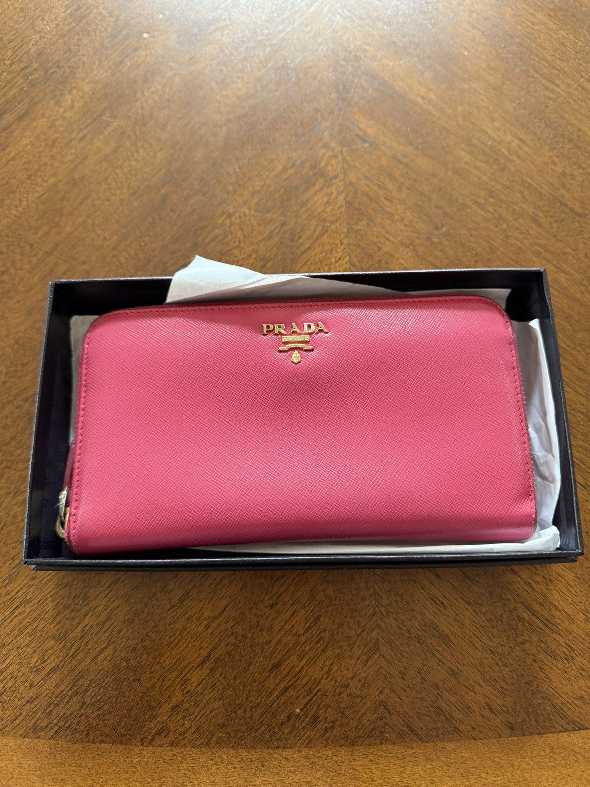 Prada Prada Zipper Wallet Pink W/ Box Size ONE SIZE - 1 Thumbnail