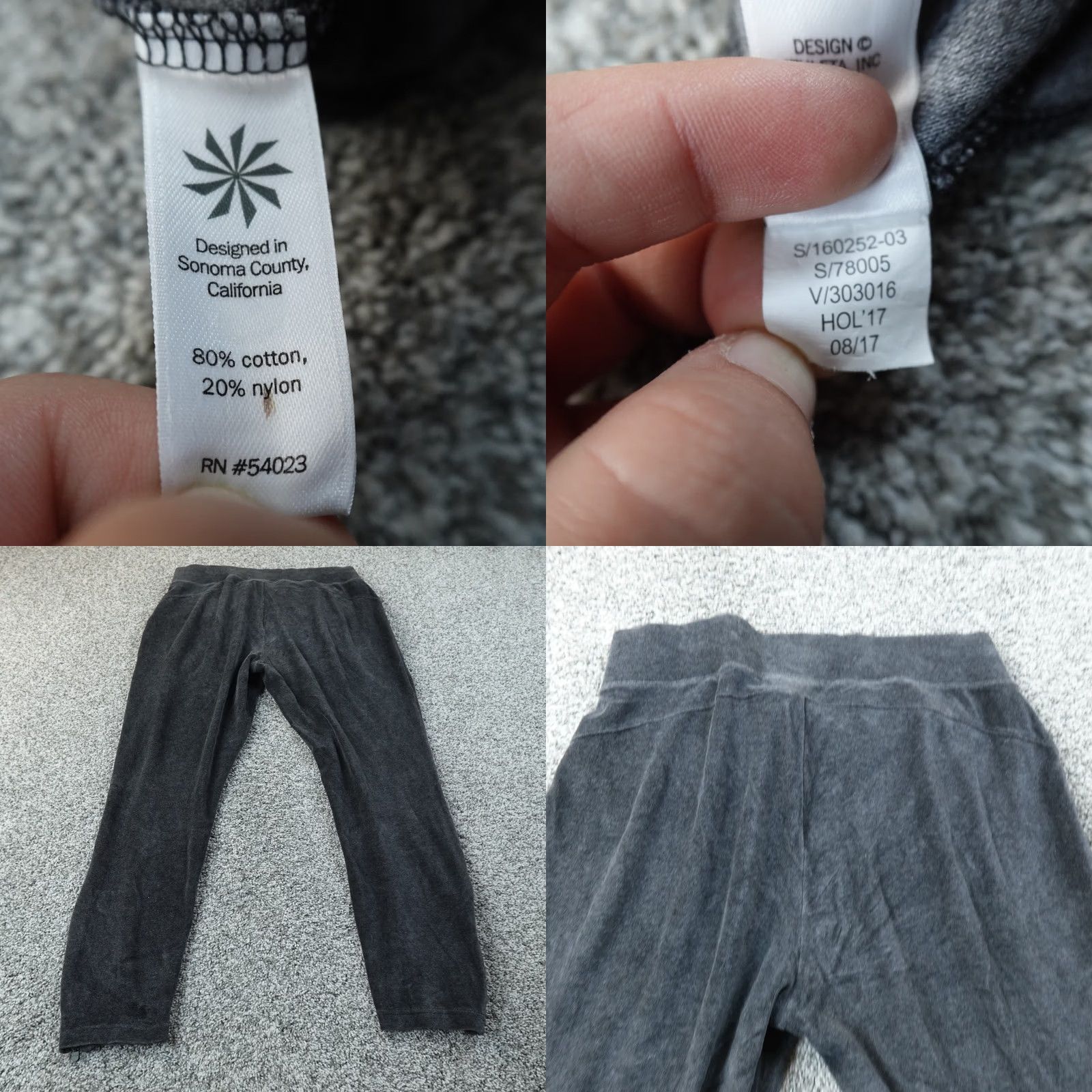 Athleta Athleta Pants Womens L Gray Velour Pull On High Rise Jogger Sweatpants Size 36" / US 14 / IT 50 - 8 Thumbnail