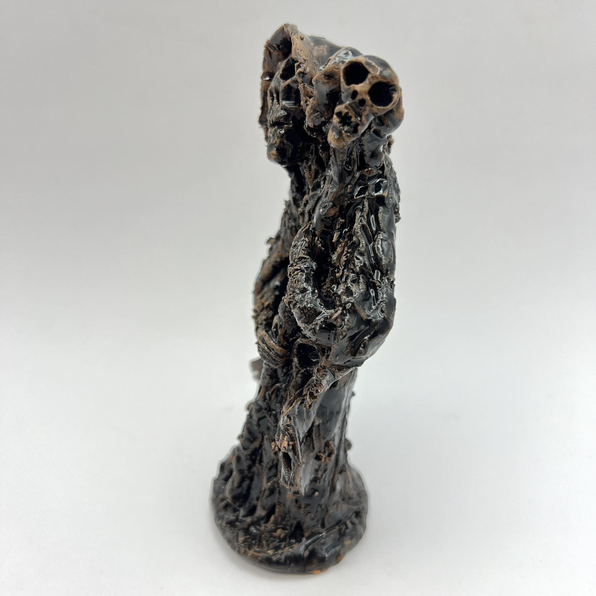 Vintage Art Ceramic Figurine Statue Skeleton Monk Death Size ONE SIZE - 5 Thumbnail