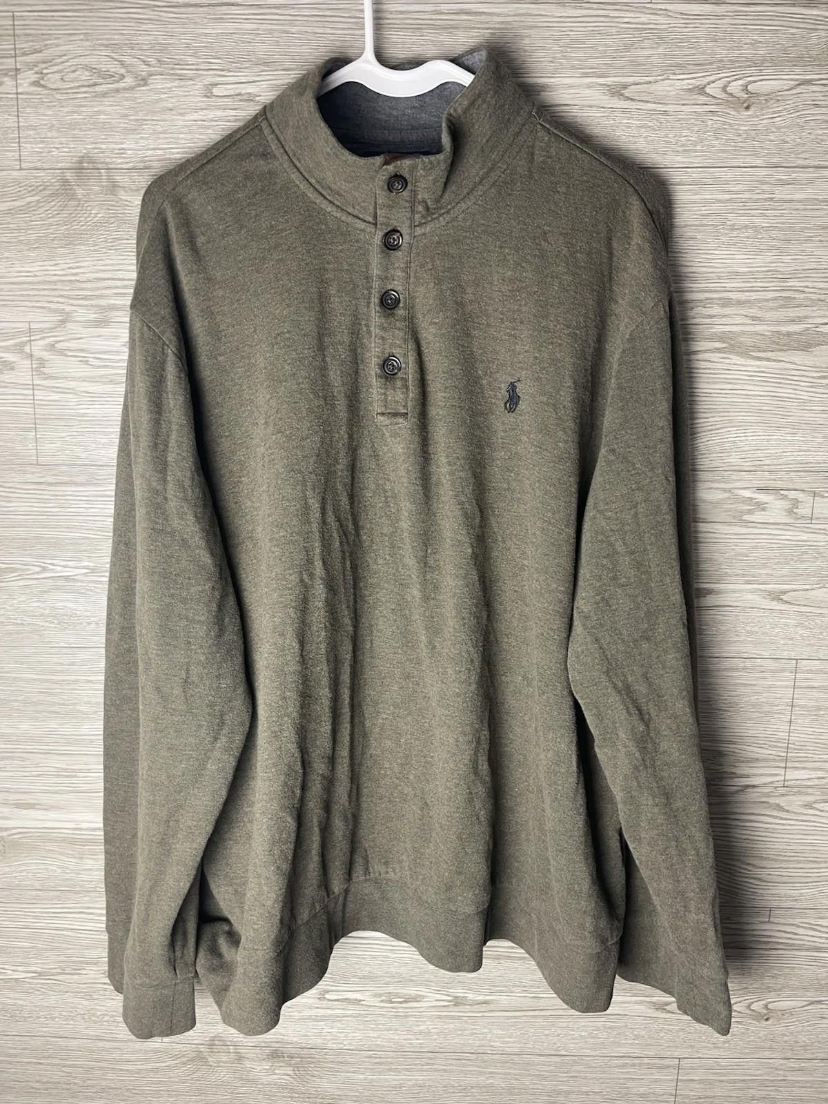 Polo Ralph Lauren Vintage Polo Ralph Lauren Sweatshirt Mens XL Brown Button Size US XXL / EU 58 / 5 - 1 Thumbnail