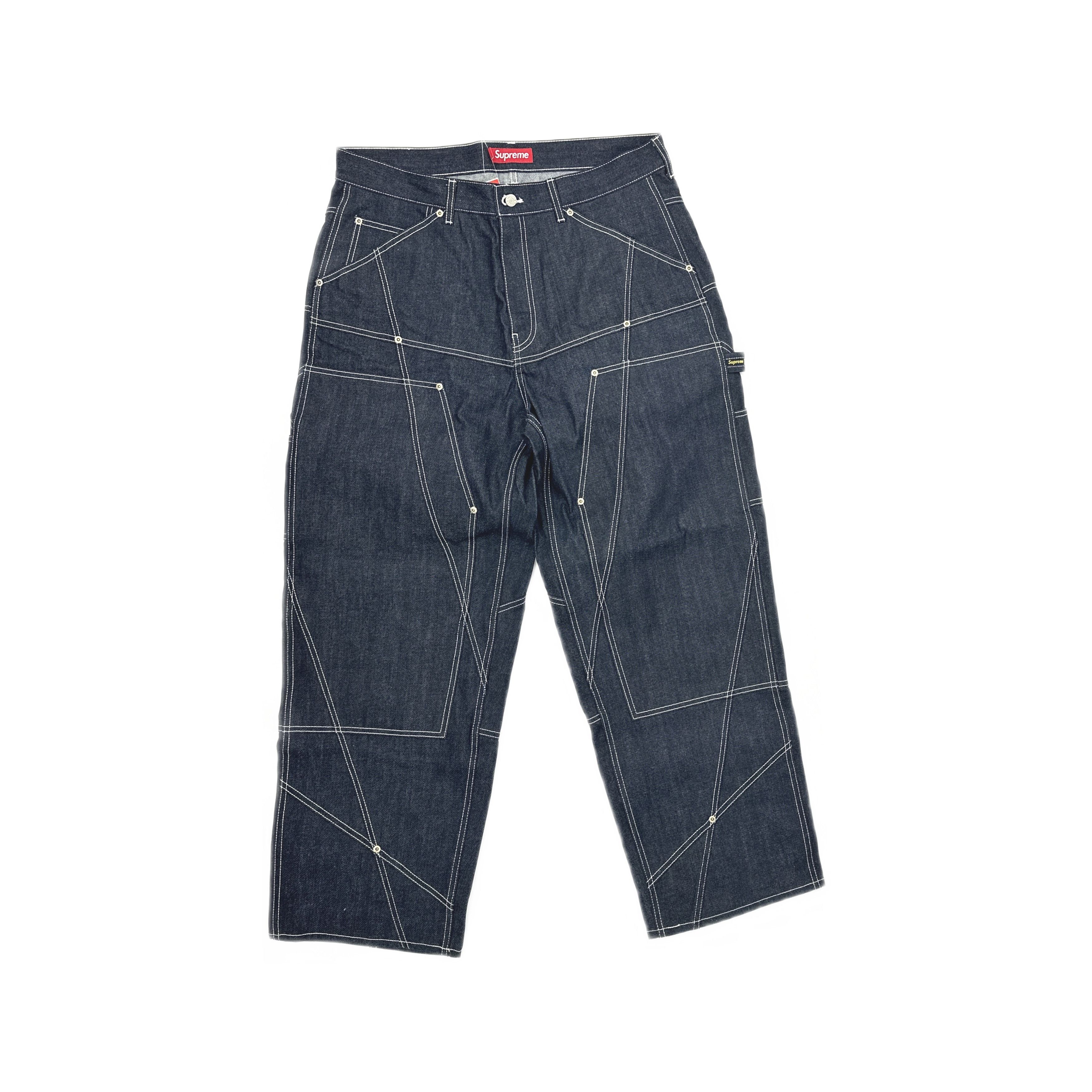 Supreme Jacquard Logos Double Knee Denim Painter Jean | Grailed