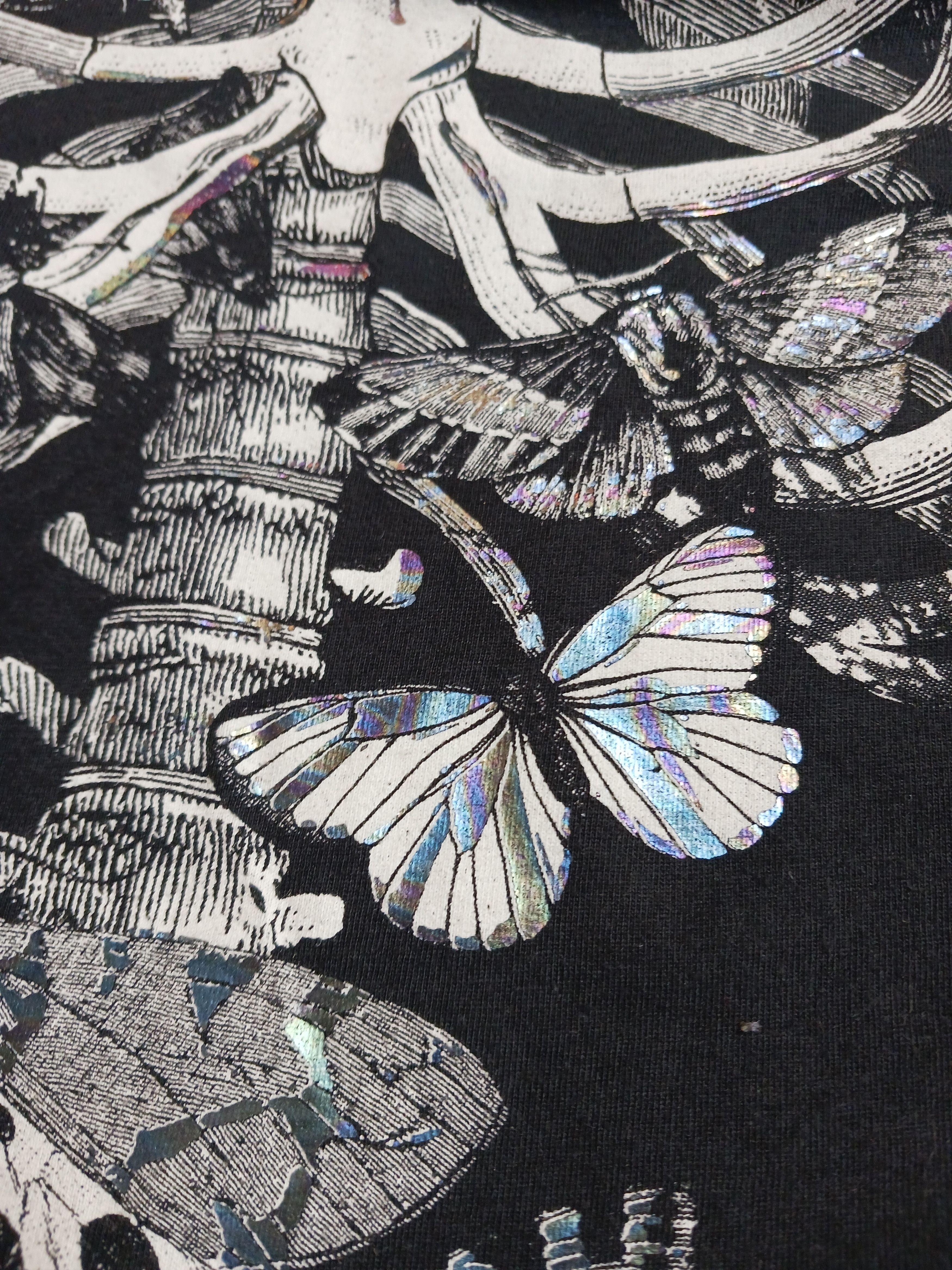 Hot Topic Hot Topic Social Collision Rib Cage Moth Mesh Sleeve Top Size S / US 4 / IT 40 - 8 Thumbnail