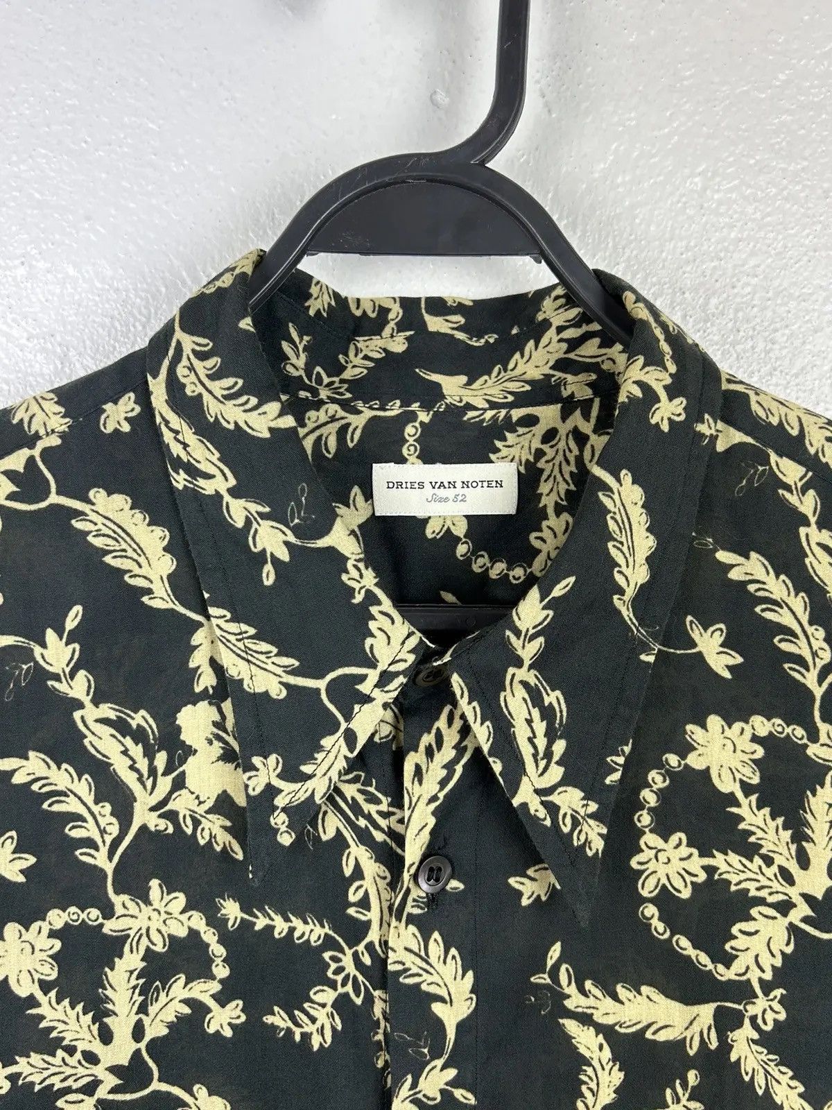 Dries Van Noten Dries Van Noten Floral Leaves Ornament Long Sleeve Shirt Size US L / EU 52-54 / 3 - 2 Thumbnail