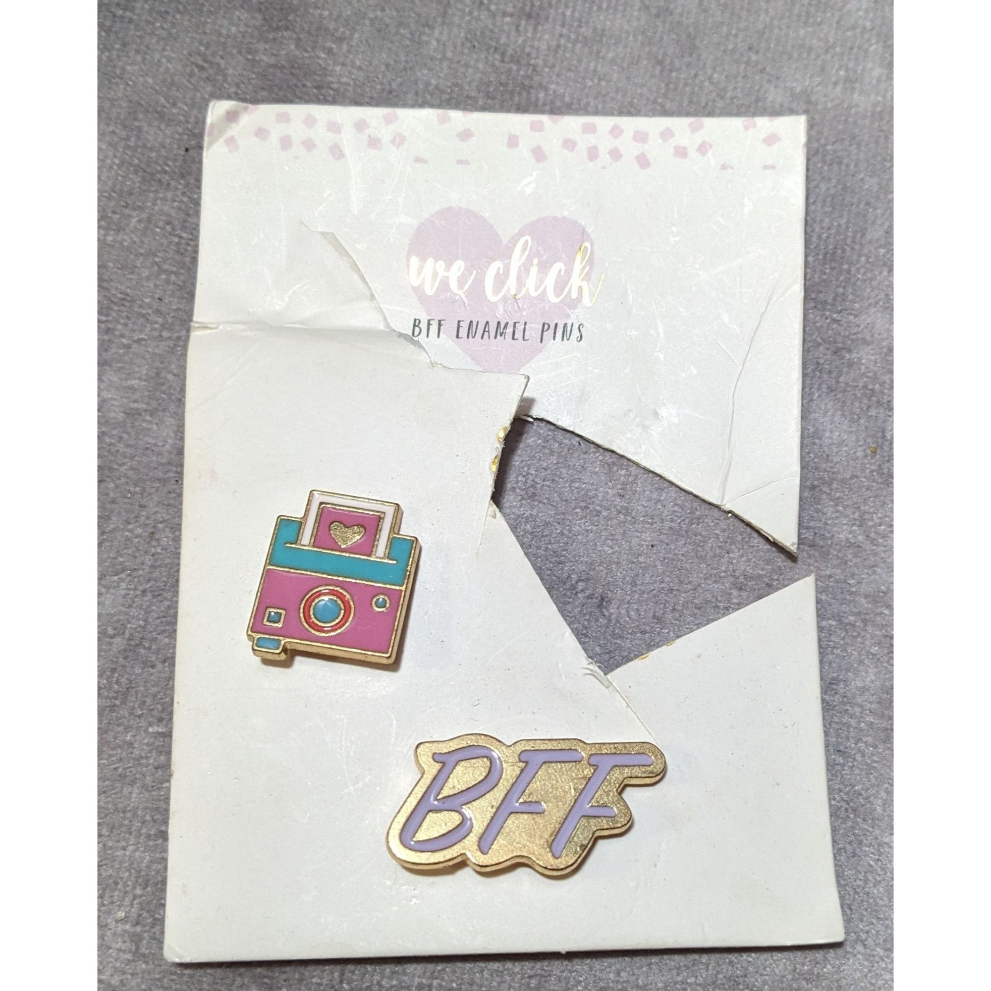 Other We Click Pastel Enamel BFF Lapel Pins (2) Size ONE SIZE - 3 Thumbnail