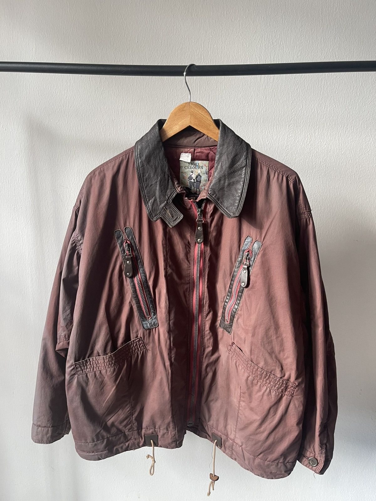 Nigel Cabourn 80s 90s Nigel Caboun Faded Flight Jacket 96 Size US L / EU 52-54 / 3 - 1 Thumbnail