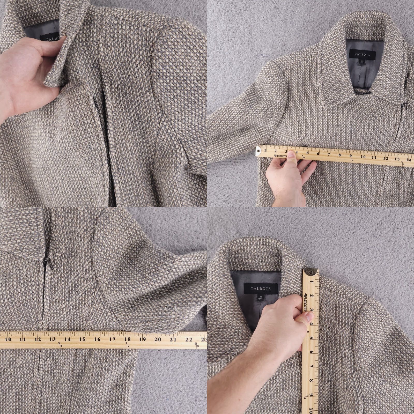 Talbots Talbots Coat Womens 10 Wool Knit Zip Casual Multicolor Size L / US 10 / IT 46 - 8 Thumbnail