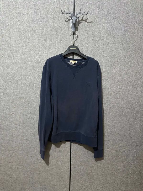 Burberry Burberry Navy Cotton Logo Sweatshirt for Men Size US M / EU 48-50 / 2 - 1 Thumbnail