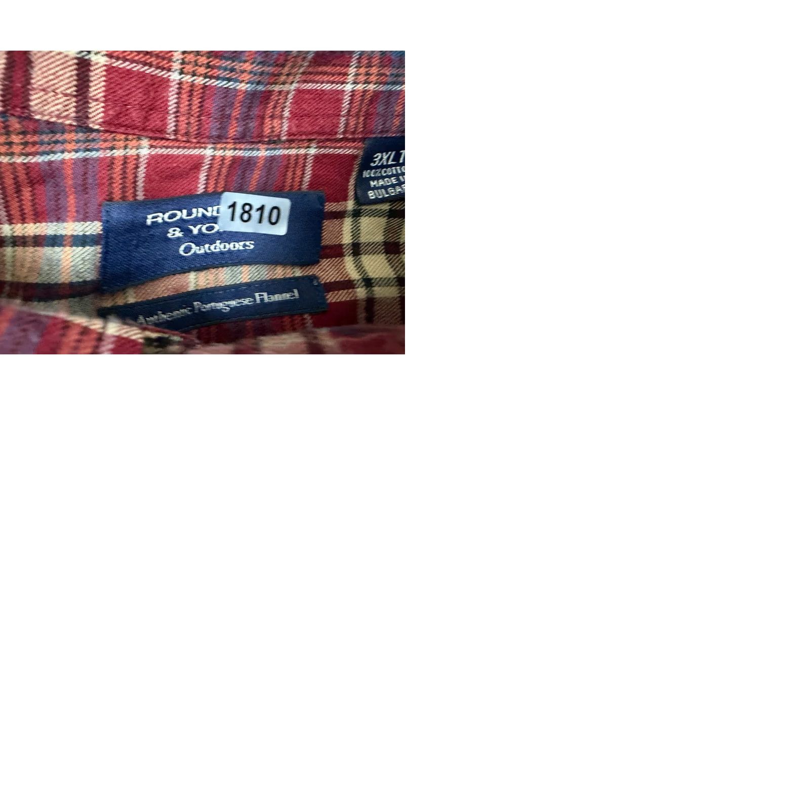 Roundtree & Yorke VINTAGE Roundtree & Yorke Portuguese Flannel Shirt Men 3XL TALL Red Plaid Button-Up Size US XXL / EU 58 / 5 - 10 Thumbnail