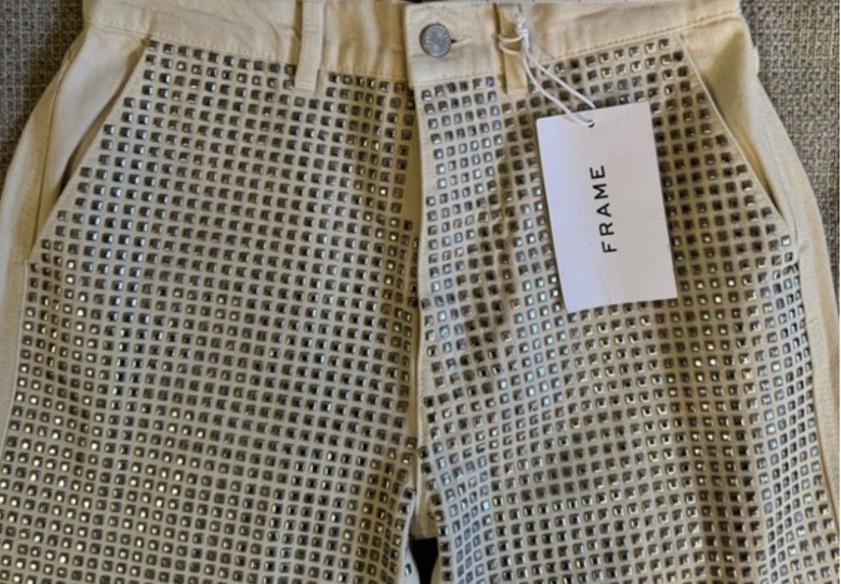Frame FRAME Atelier if Denim Le Jane Hi Rise Studded Jeans Size 23" - 3 Thumbnail