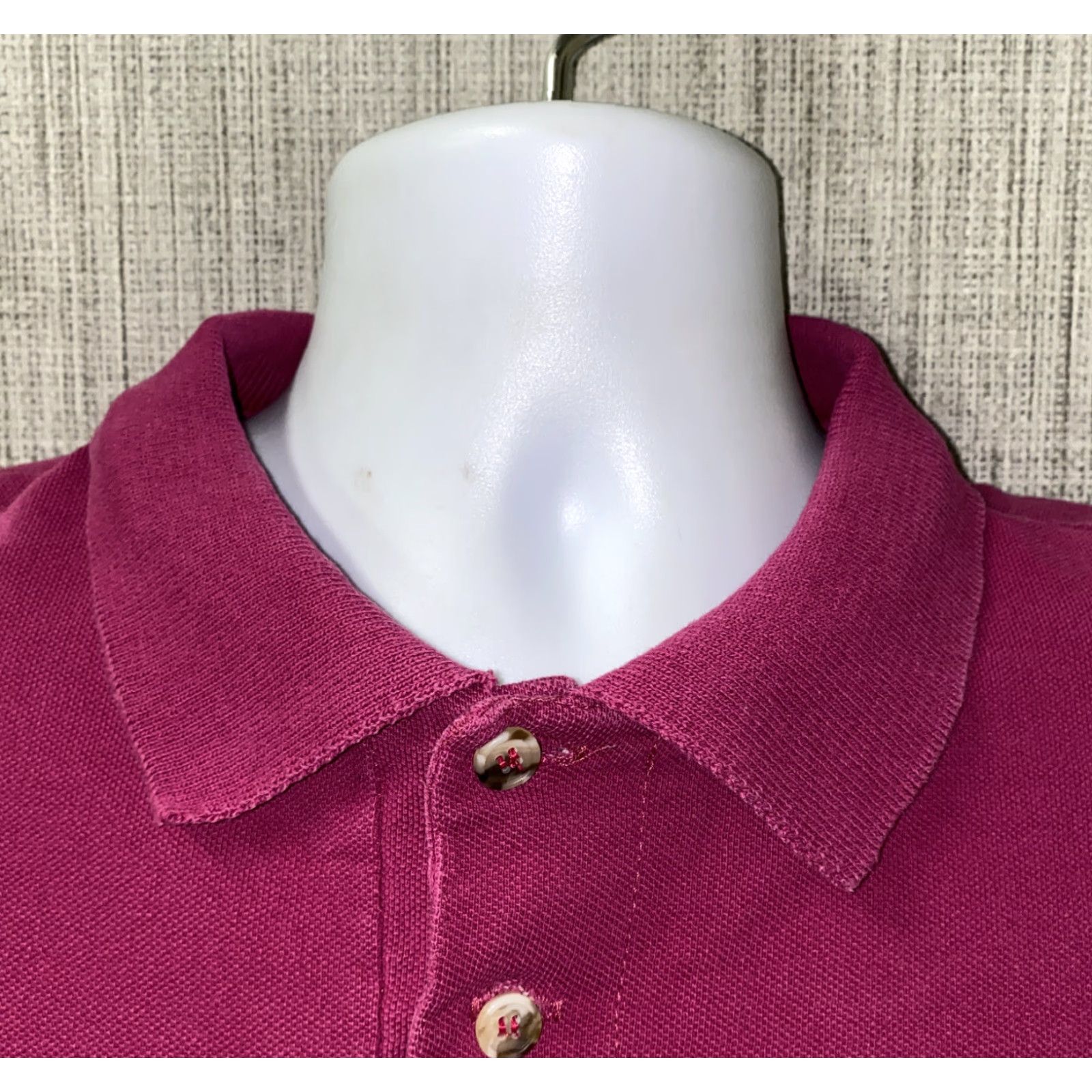 Vintage Finish Line Men's Pink Short Sleeve Golf Polo Shirt Size L Cotton Collared Button-Up Regular Fit Size US L / EU 52-54 / 3 - 3 Thumbnail