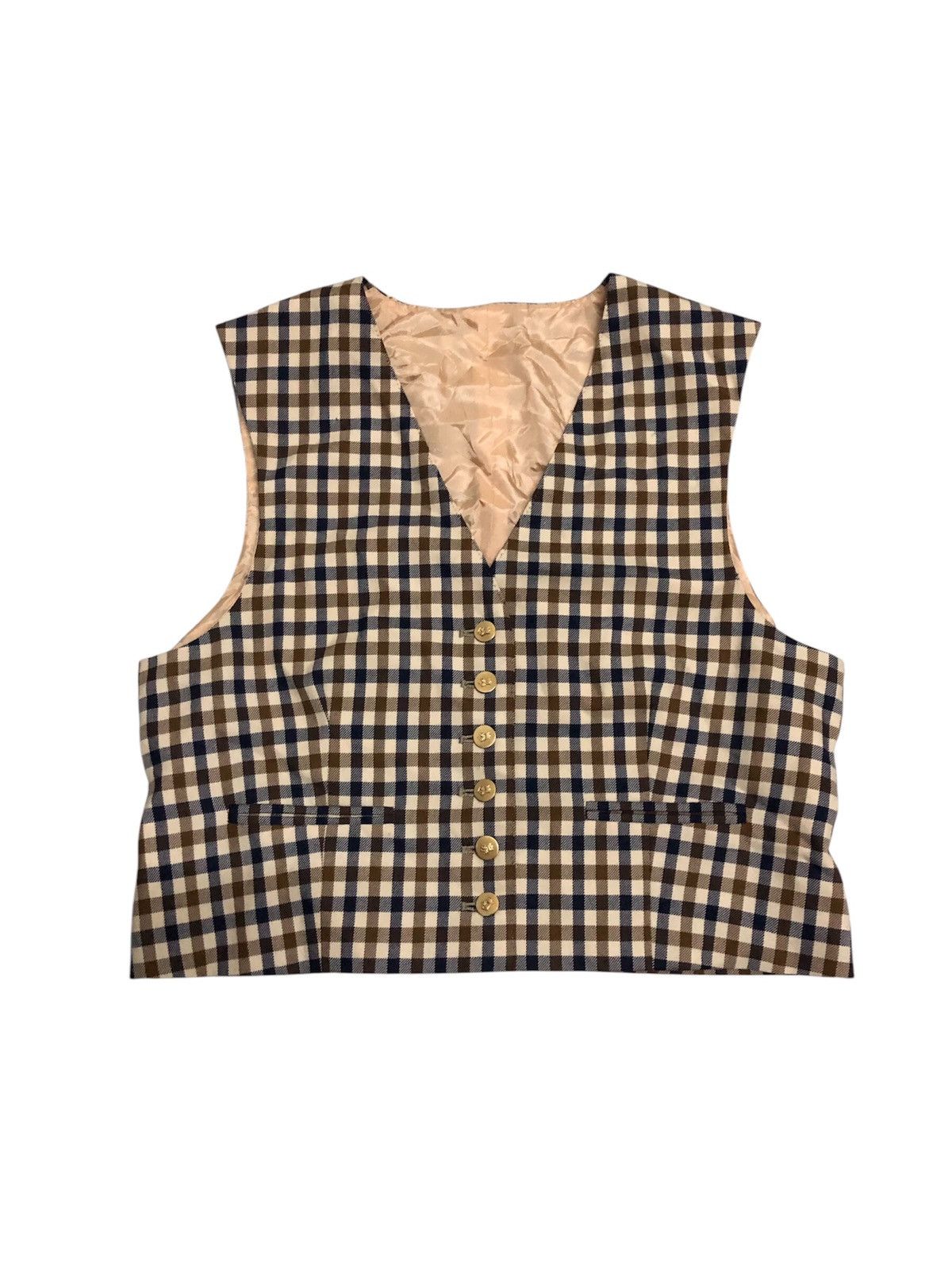 Aquascutum × Vintage Vintage Aquascutum Plaid Vest Size US M / EU 48-50 / 2 - 1 Thumbnail