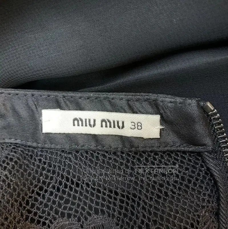 Miu Miu Miu Miu Pleated Black Dress with Embroidery . Size S / US 4 / IT 40 - 5 Thumbnail