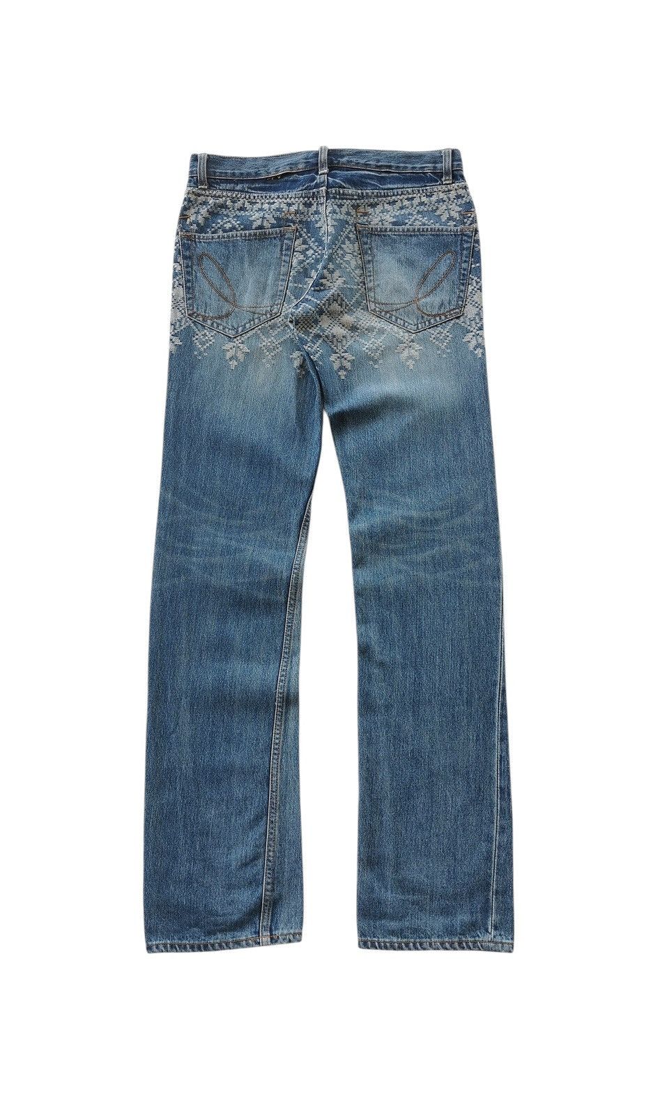 Iroquois Japan Japanese Brand Iroquois Slim Jeans Damask Pattern - 30x43 Size US 30 / EU 46 - 2 Thumbnail